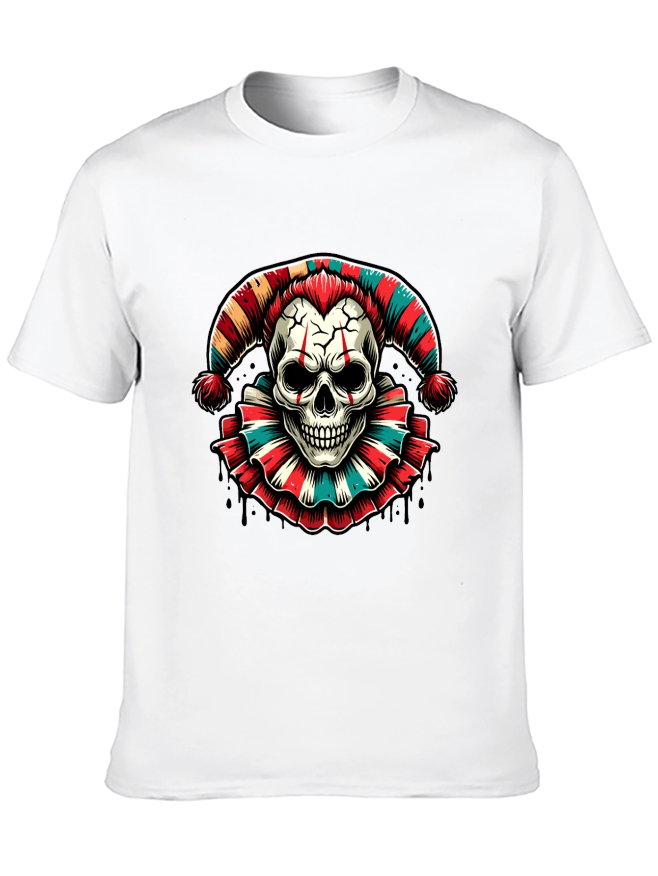 Skull Jester Graphic Tee - Mens Black T-Shirt