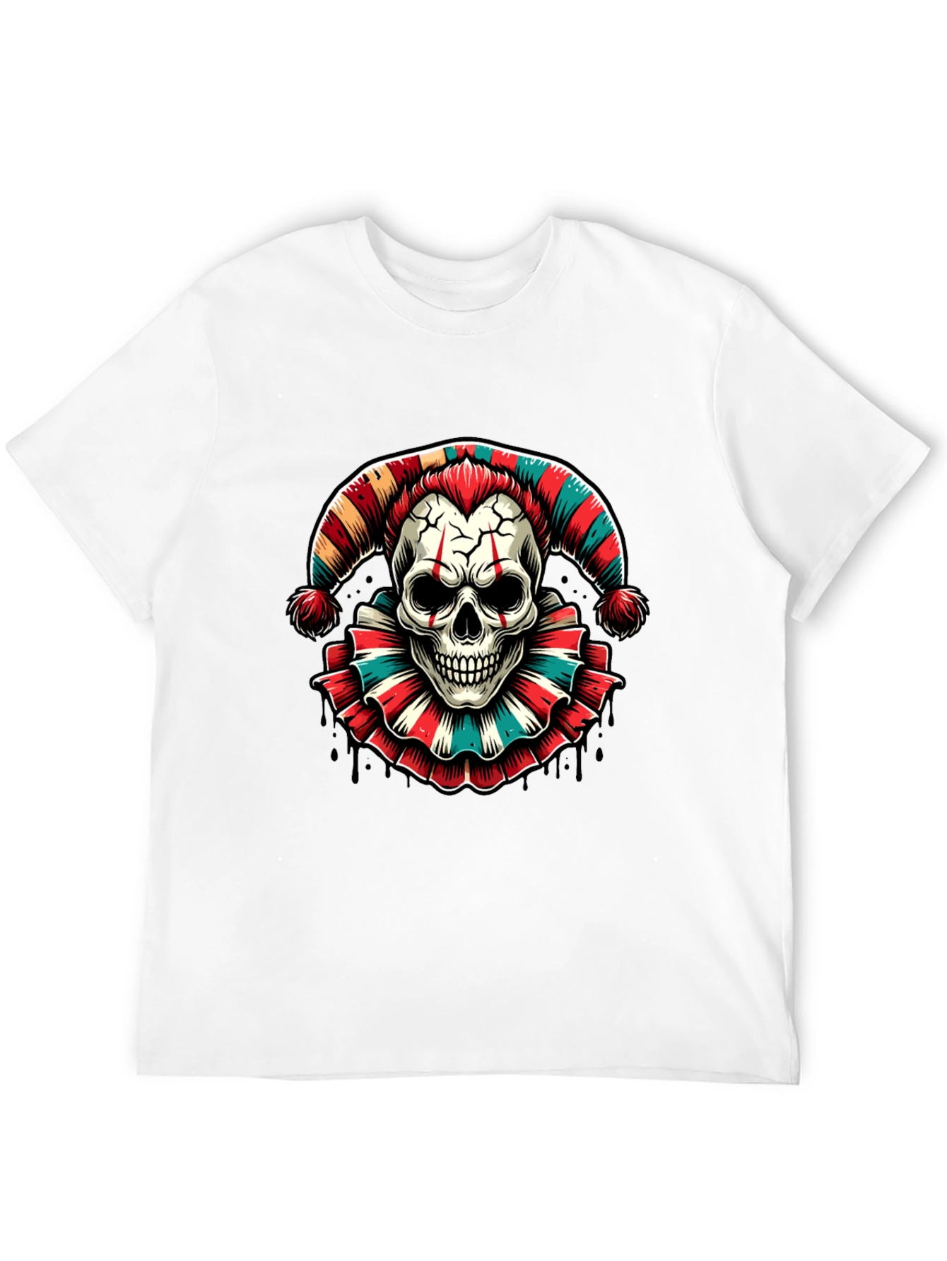 Skull Jester Graphic Tee - Mens Black T-Shirt
