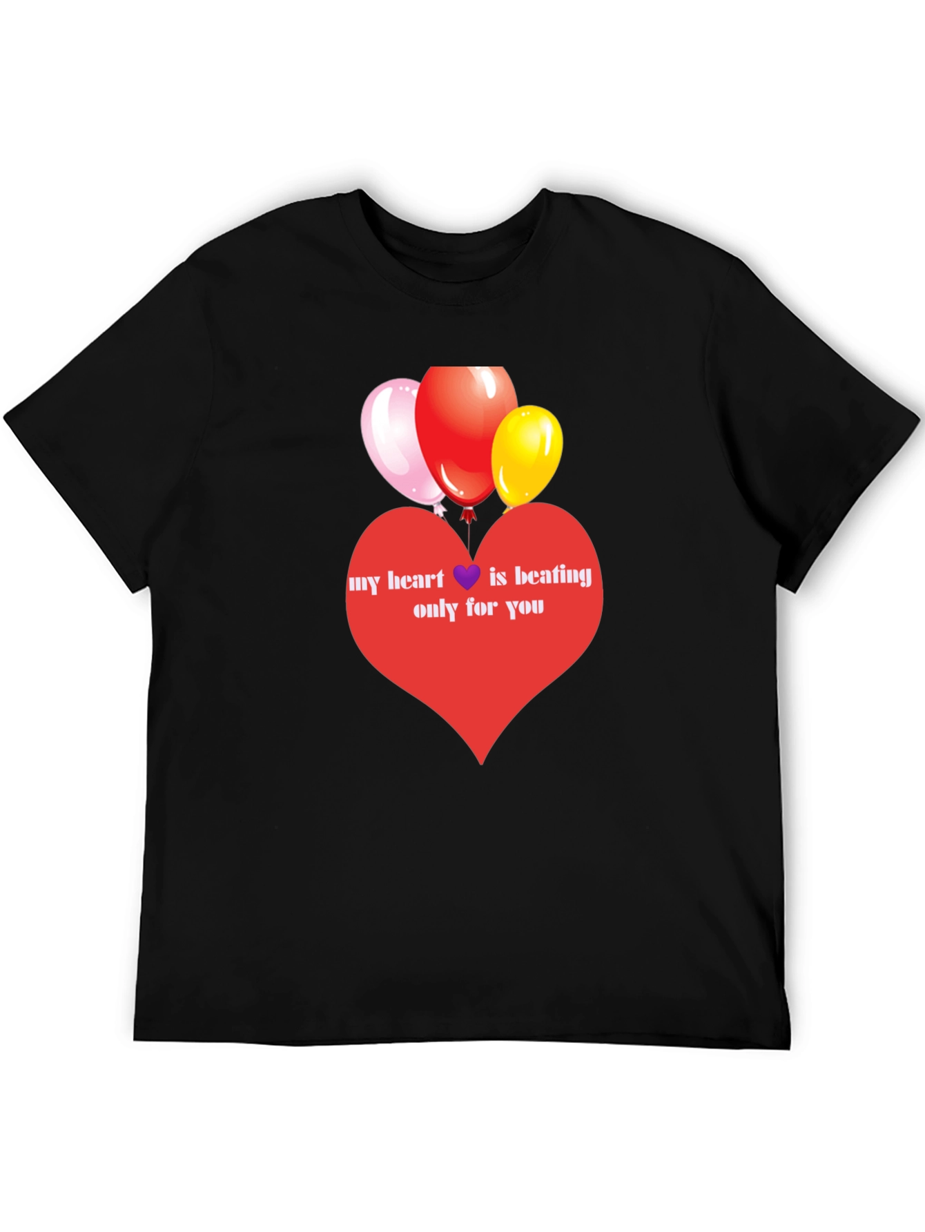 Heart Balloons Graphic Tee - Love Expression Shirt