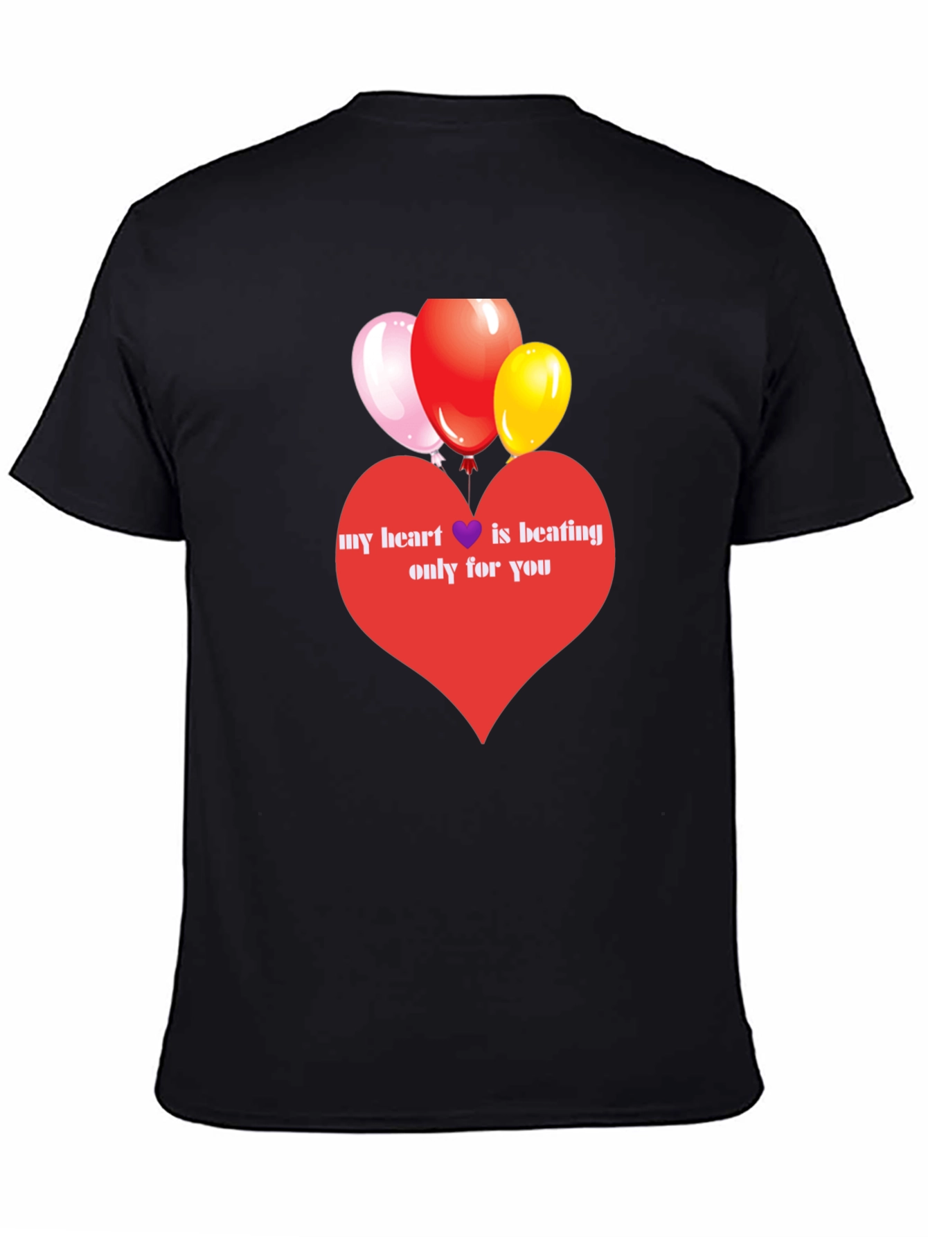 Heart Balloons Graphic Tee - Love Expression Shirt
