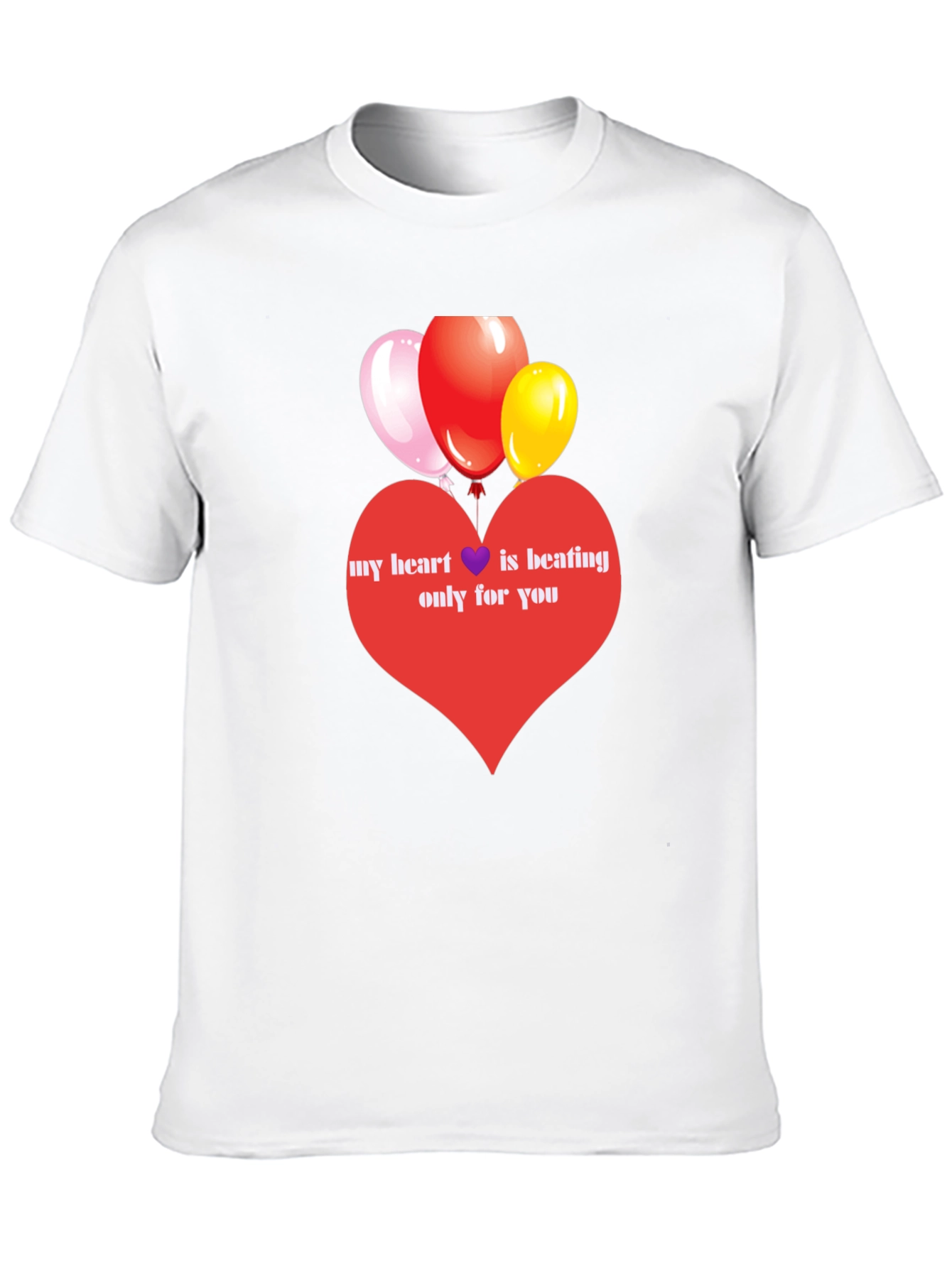 Heart Balloons Graphic Tee - Love Expression Shirt