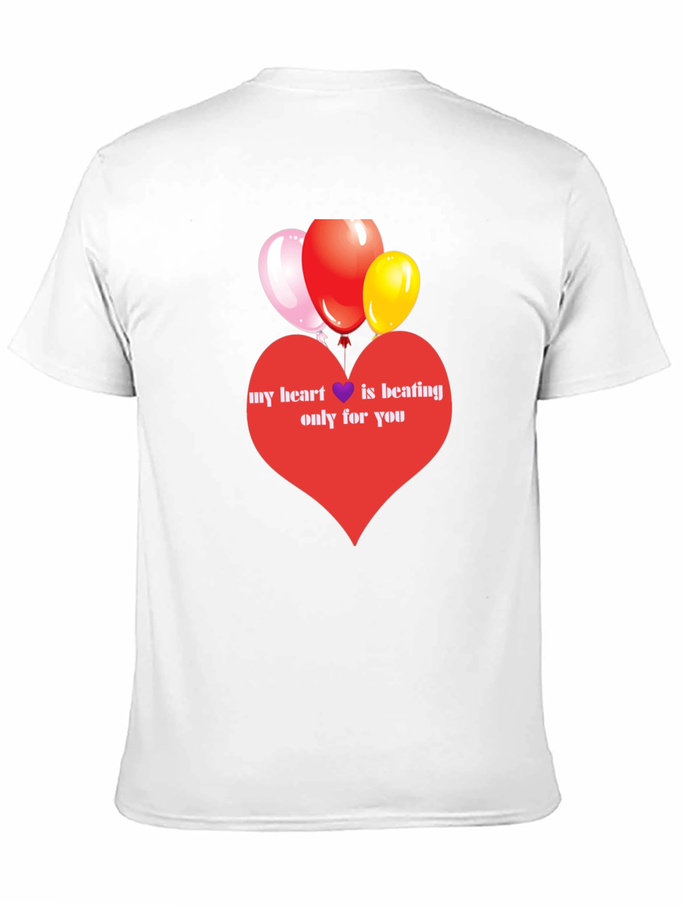 Heart Balloons Graphic Tee - Love Expression Shirt