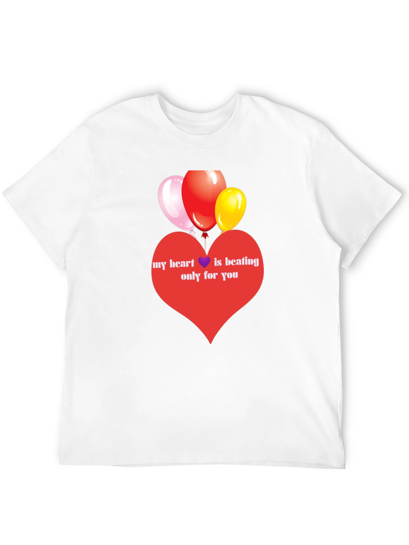 Heart Balloons Graphic Tee - Love Expression Shirt