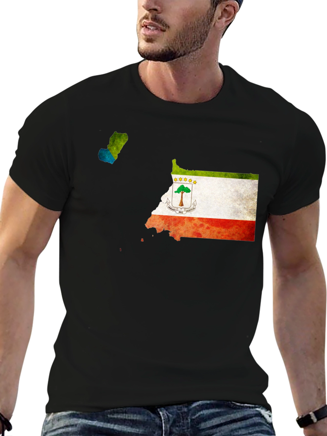 Equatorial Guinea Flag Map T-Shirt
