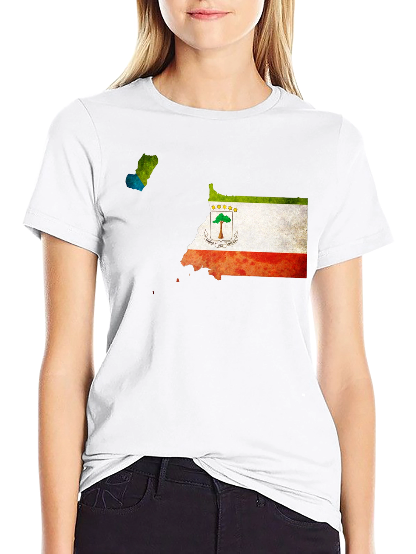 Equatorial Guinea Flag Map T-Shirt