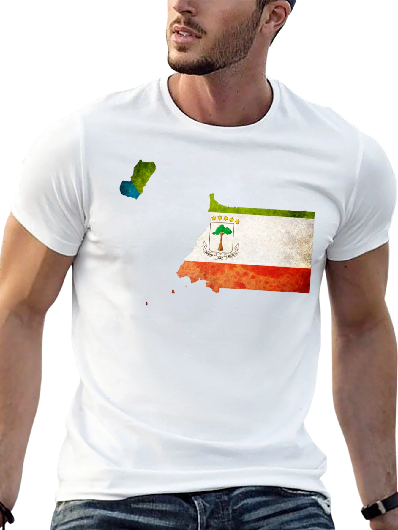 Equatorial Guinea Flag Map T-Shirt