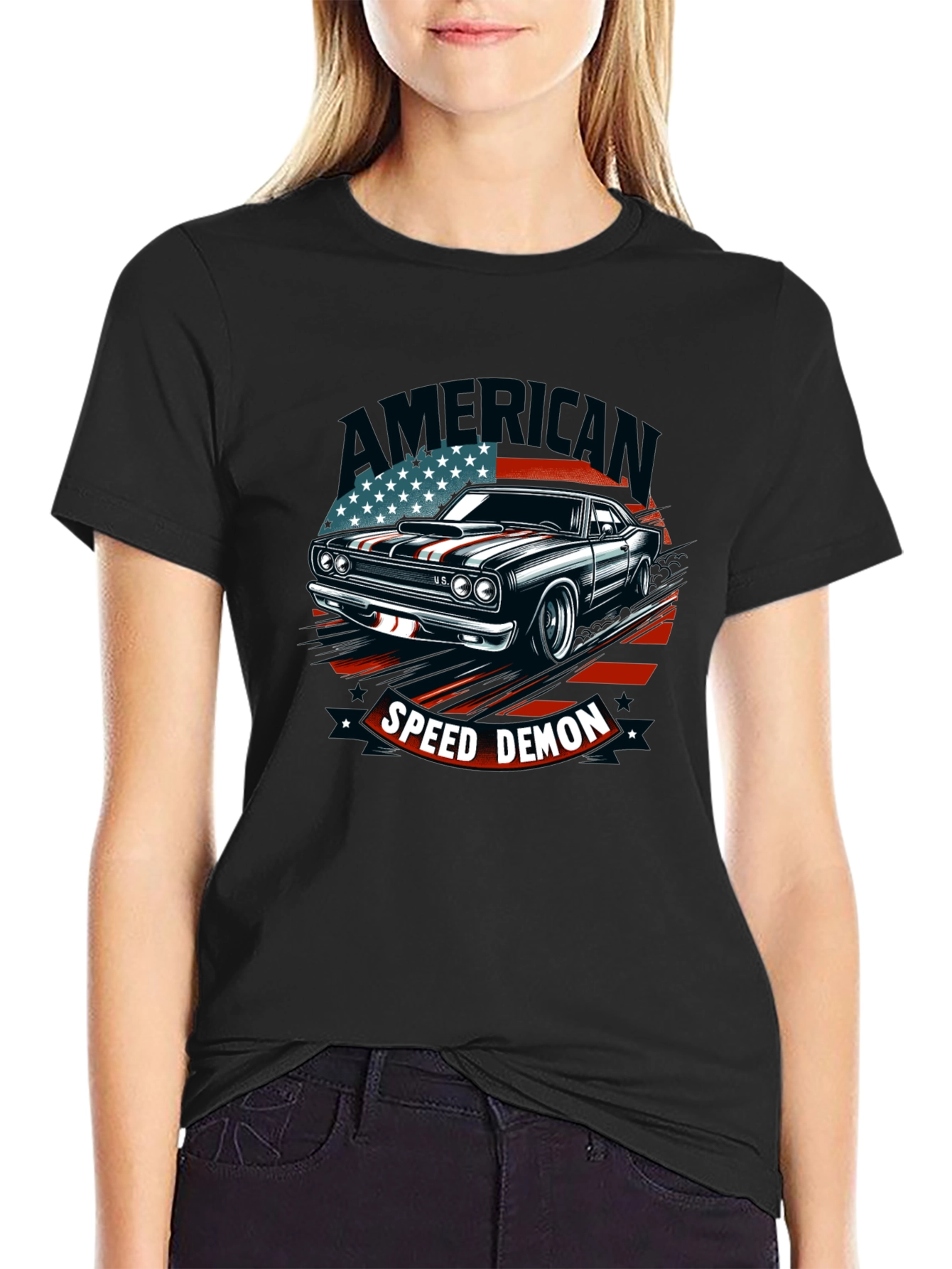 American Speed Demon Car Graphic T-Shirt