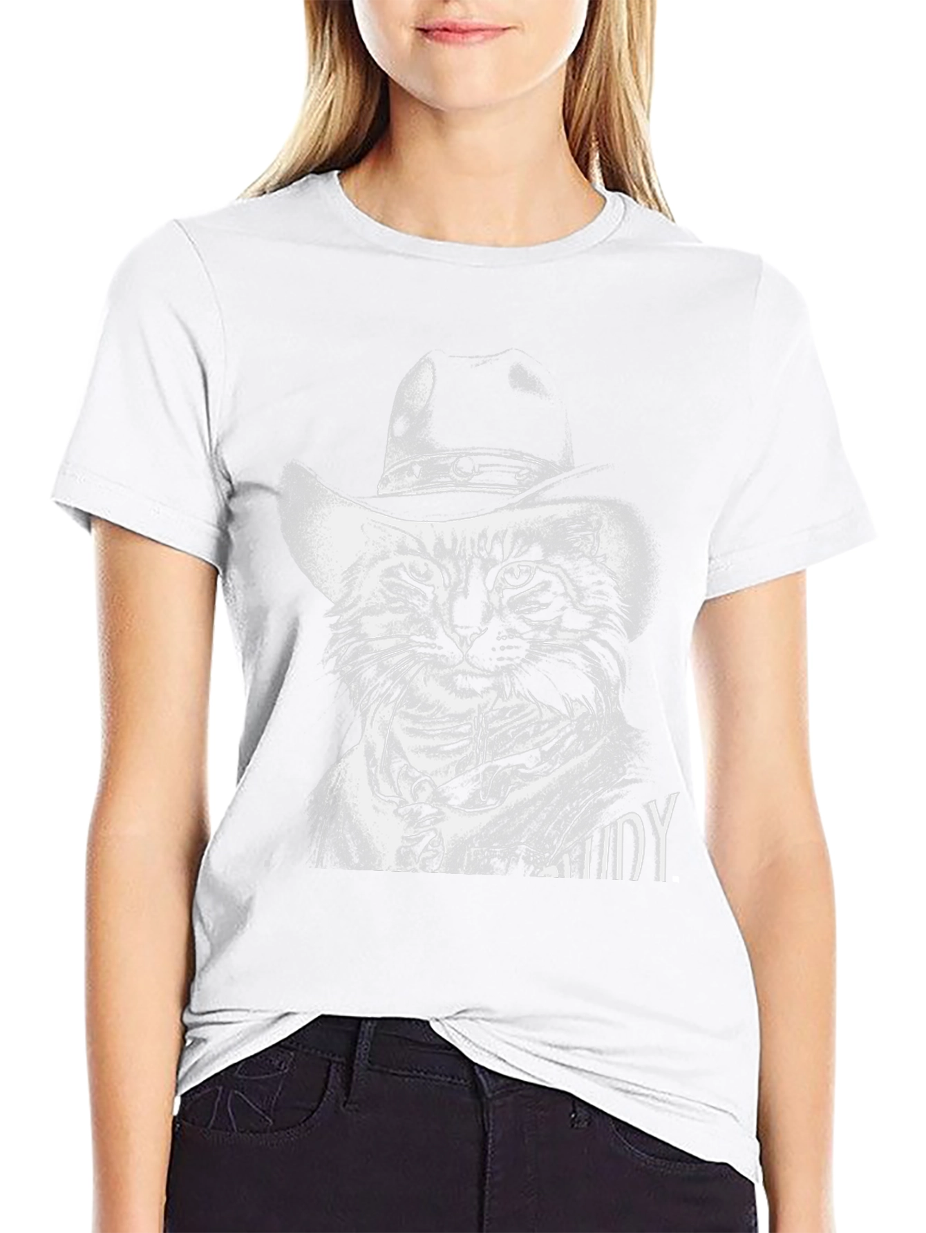 Cool Cat Cowboy T-Shirt - Unique Graphic Tee
