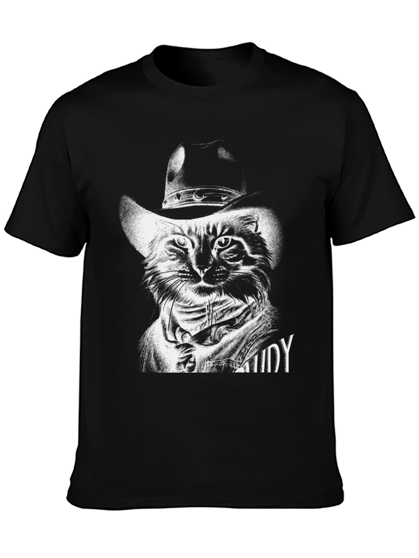 Cool Cat Cowboy T-Shirt - Unique Graphic Tee
