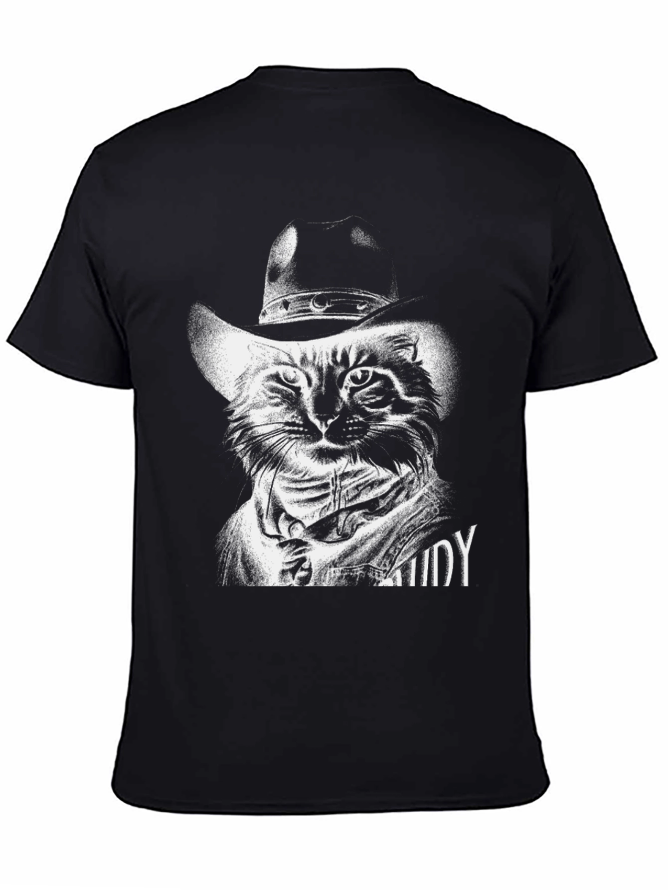 Cool Cat Cowboy T-Shirt - Unique Graphic Tee