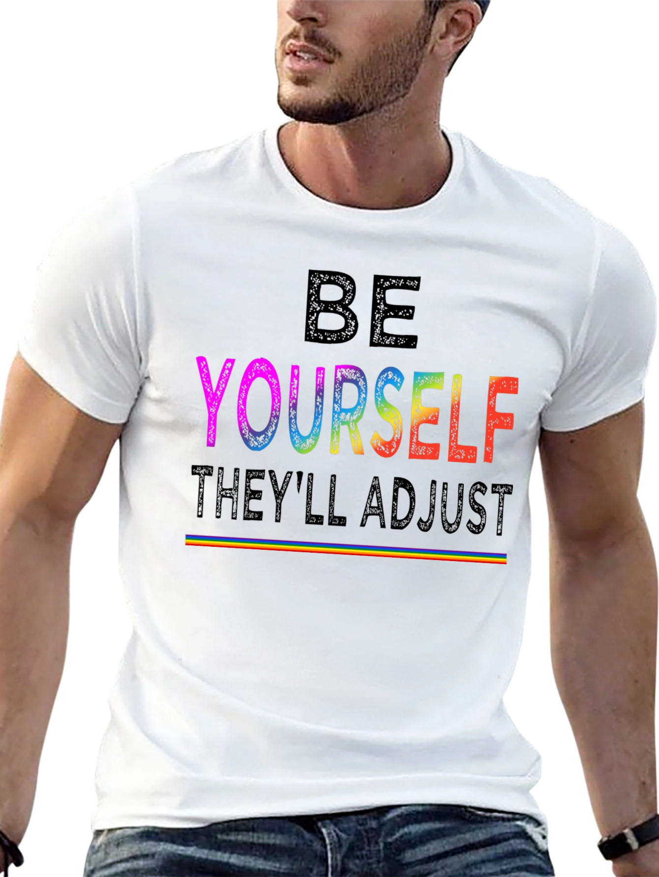 Be Yourself LGBTQ+ Pride Rainbow T-Shirt