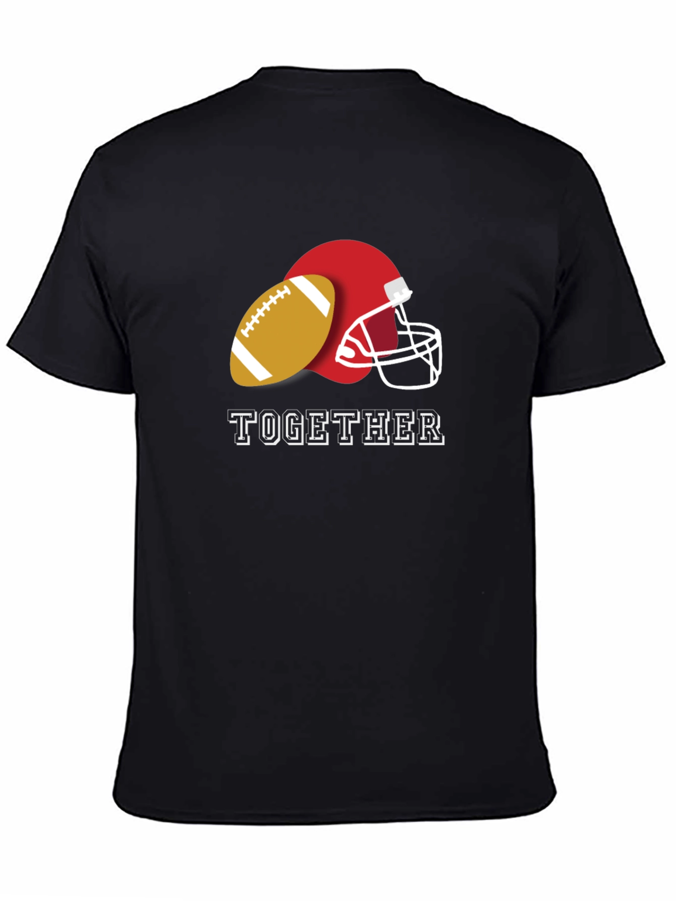 Together Football Helmet and Ball Graphic Tee