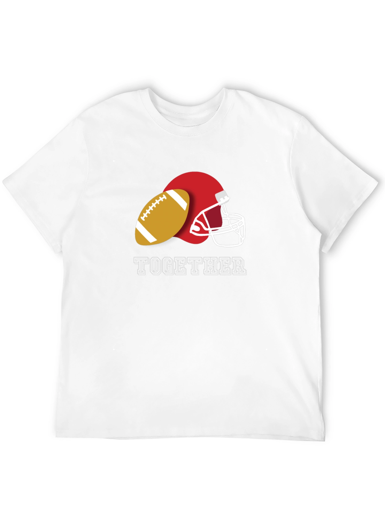 Together Football Helmet and Ball Graphic Tee