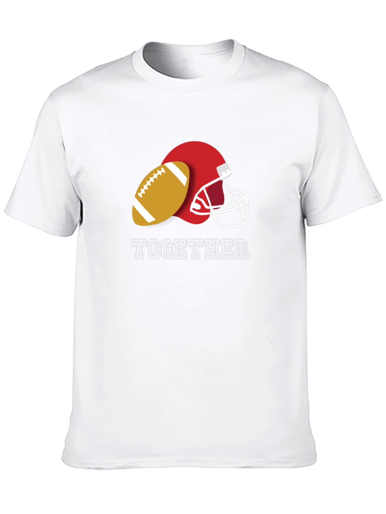 Together Football Helmet and Ball Graphic Tee