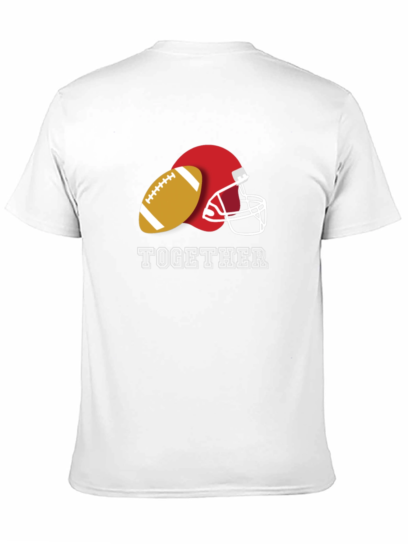 Together Football Helmet and Ball Graphic Tee