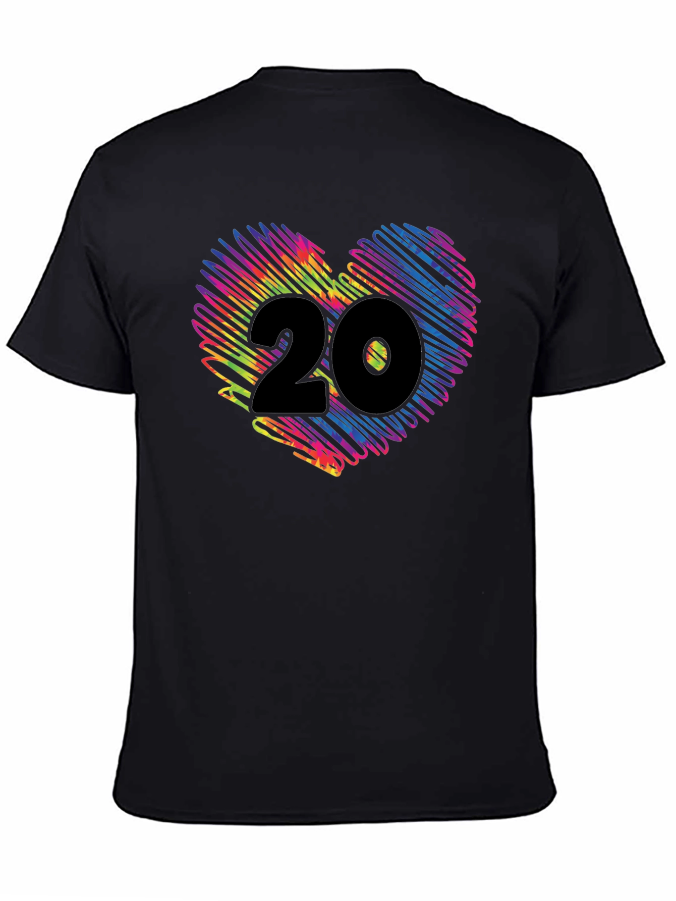 Vibrant Heart 20 Graphic Tee - Black