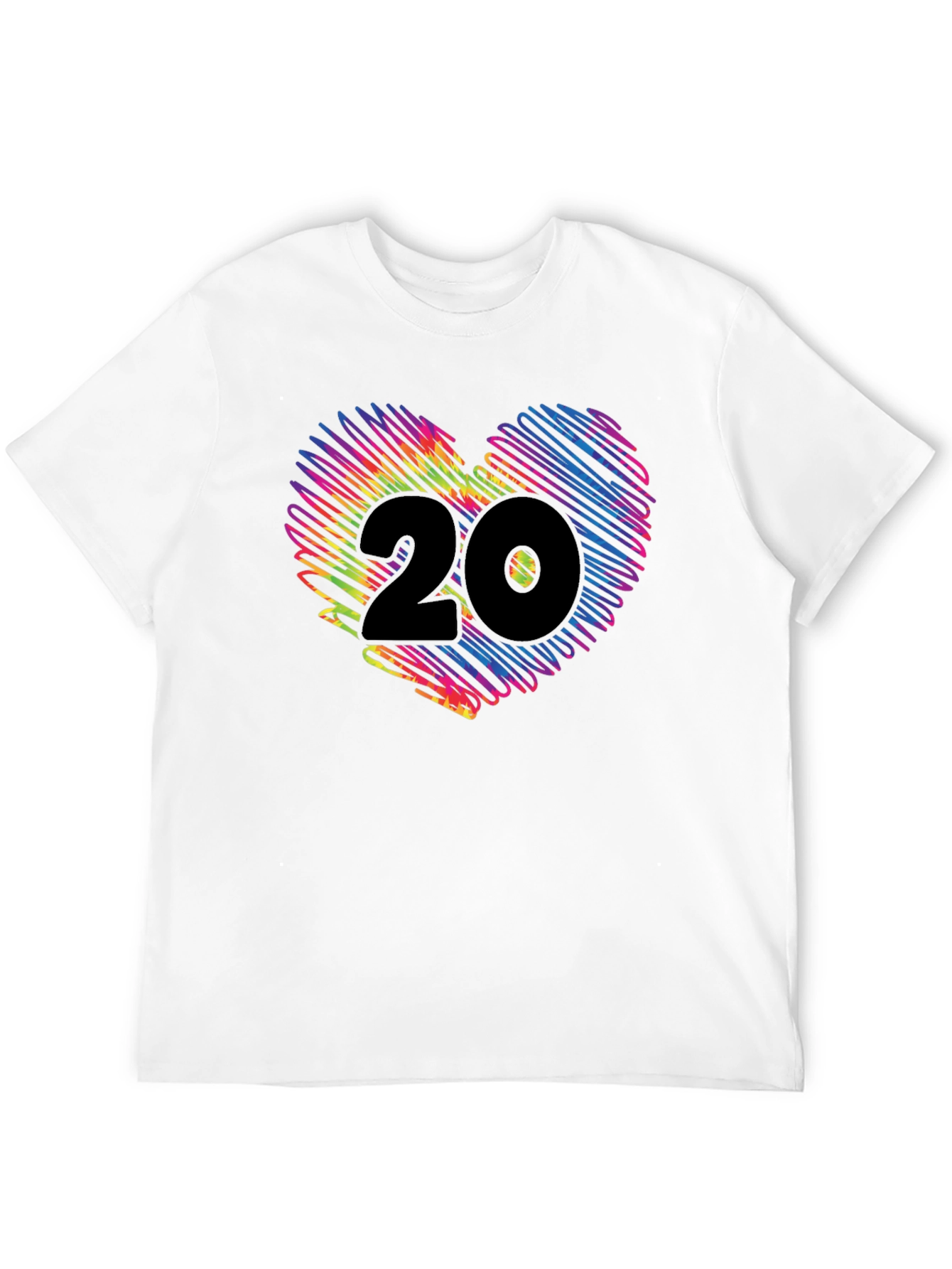 Vibrant Heart 20 Graphic Tee - Black