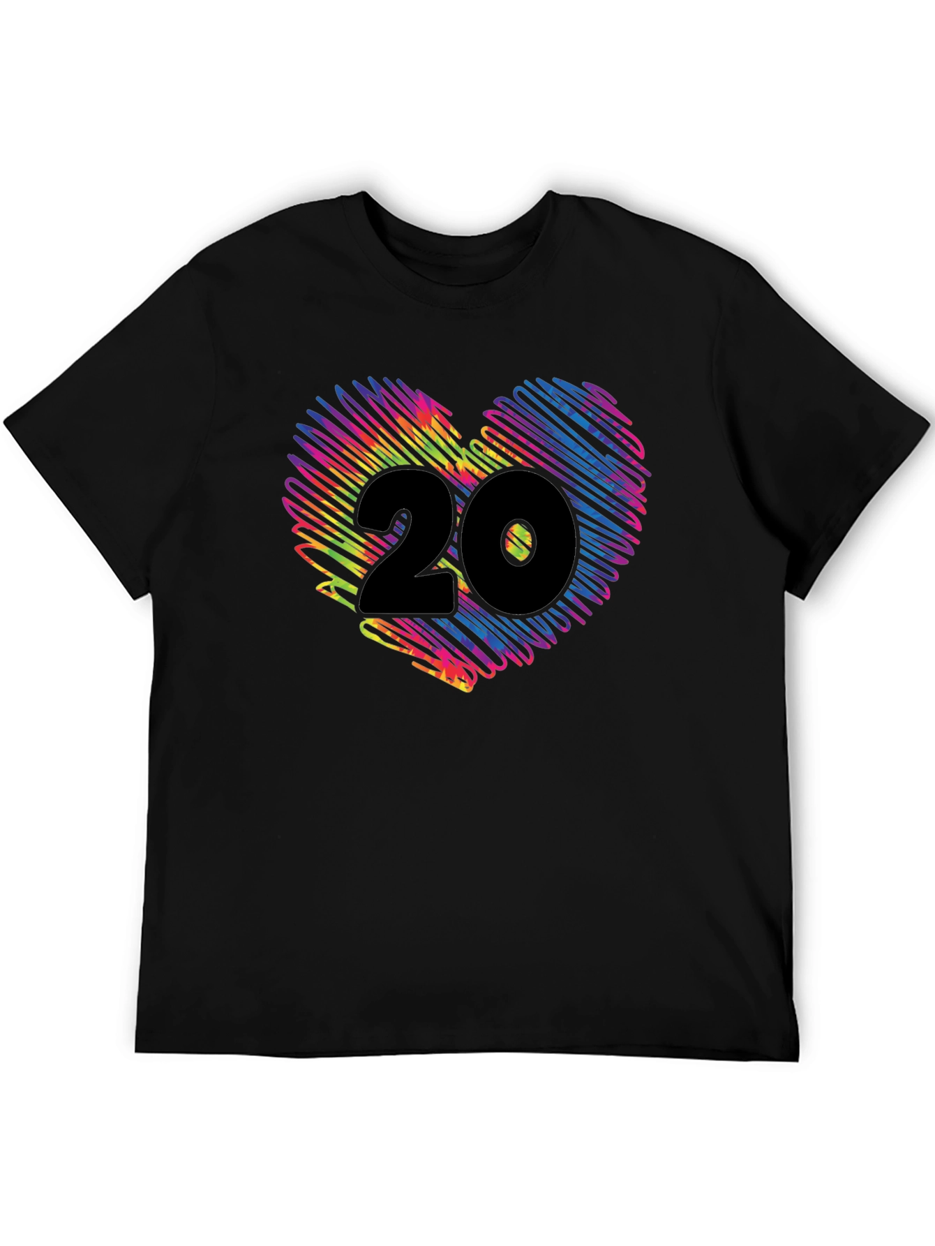 Vibrant Heart 20 Graphic Tee - Black