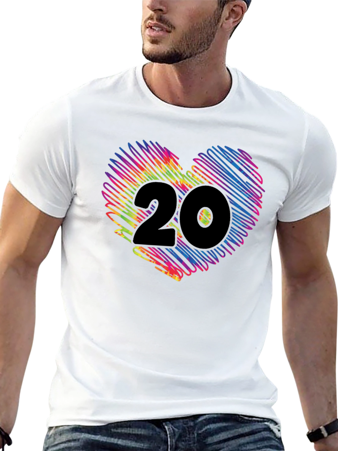 Vibrant Heart 20 Graphic Tee - Black