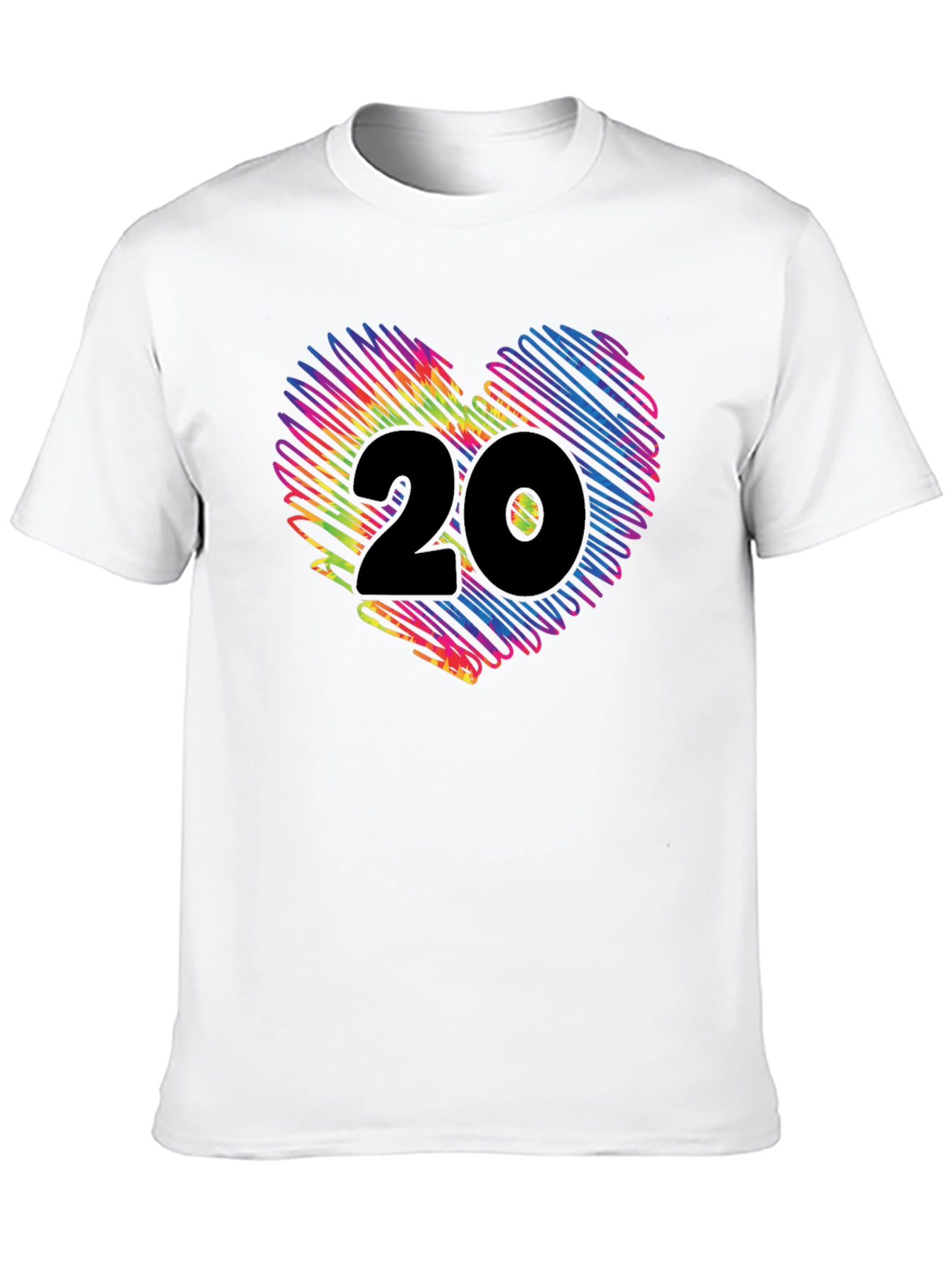 Vibrant Heart 20 Graphic Tee - Black