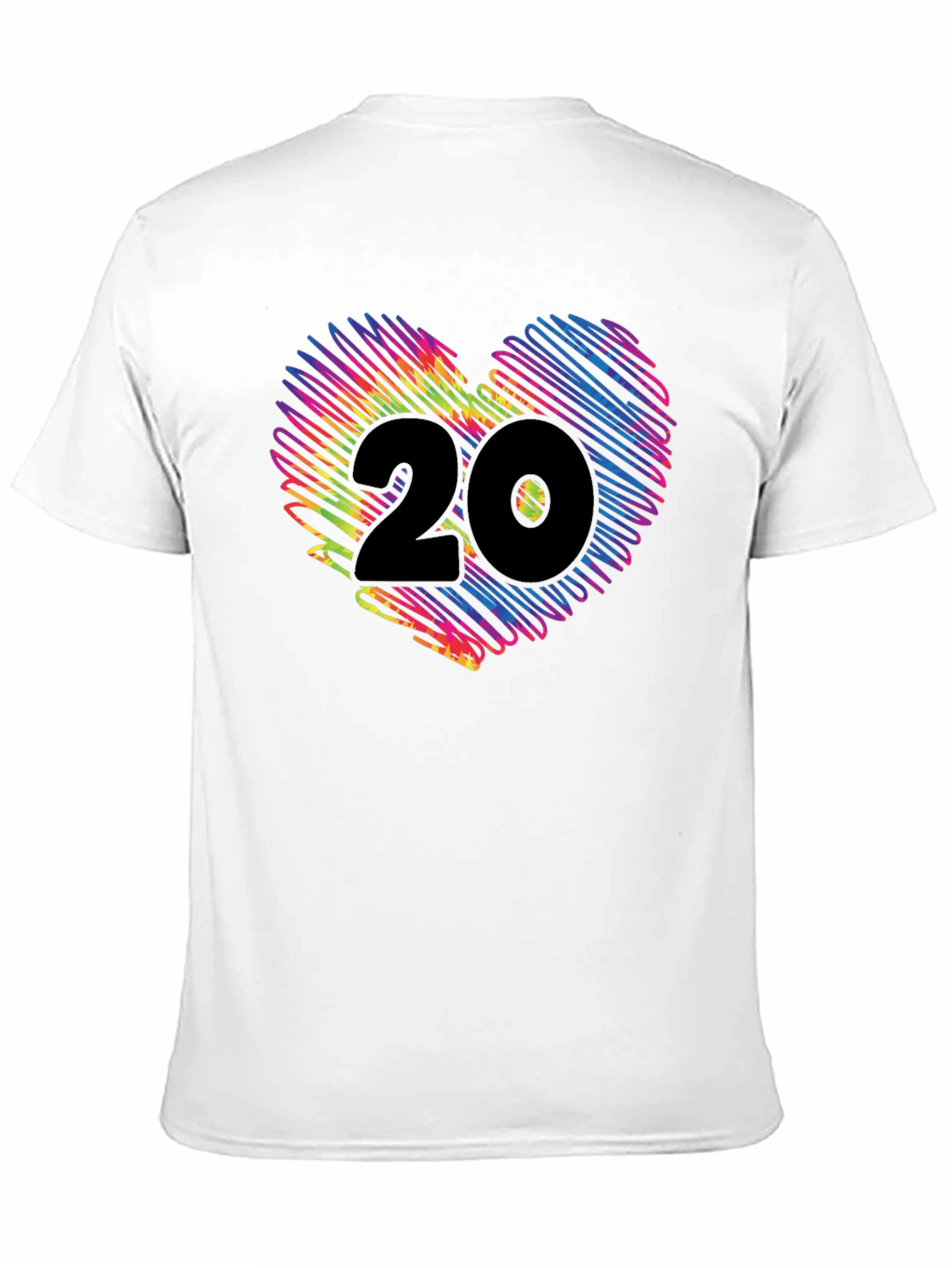 Vibrant Heart 20 Graphic Tee - Black