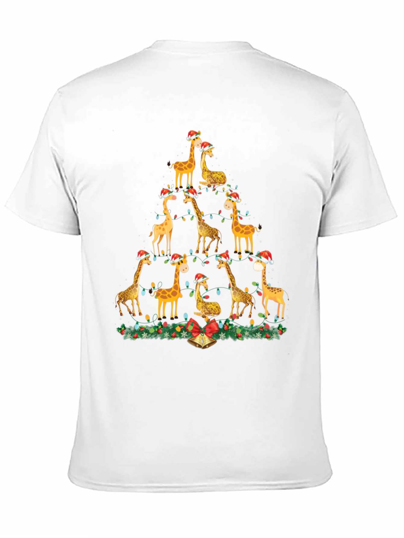 Giraffe Christmas Tree T-Shirt