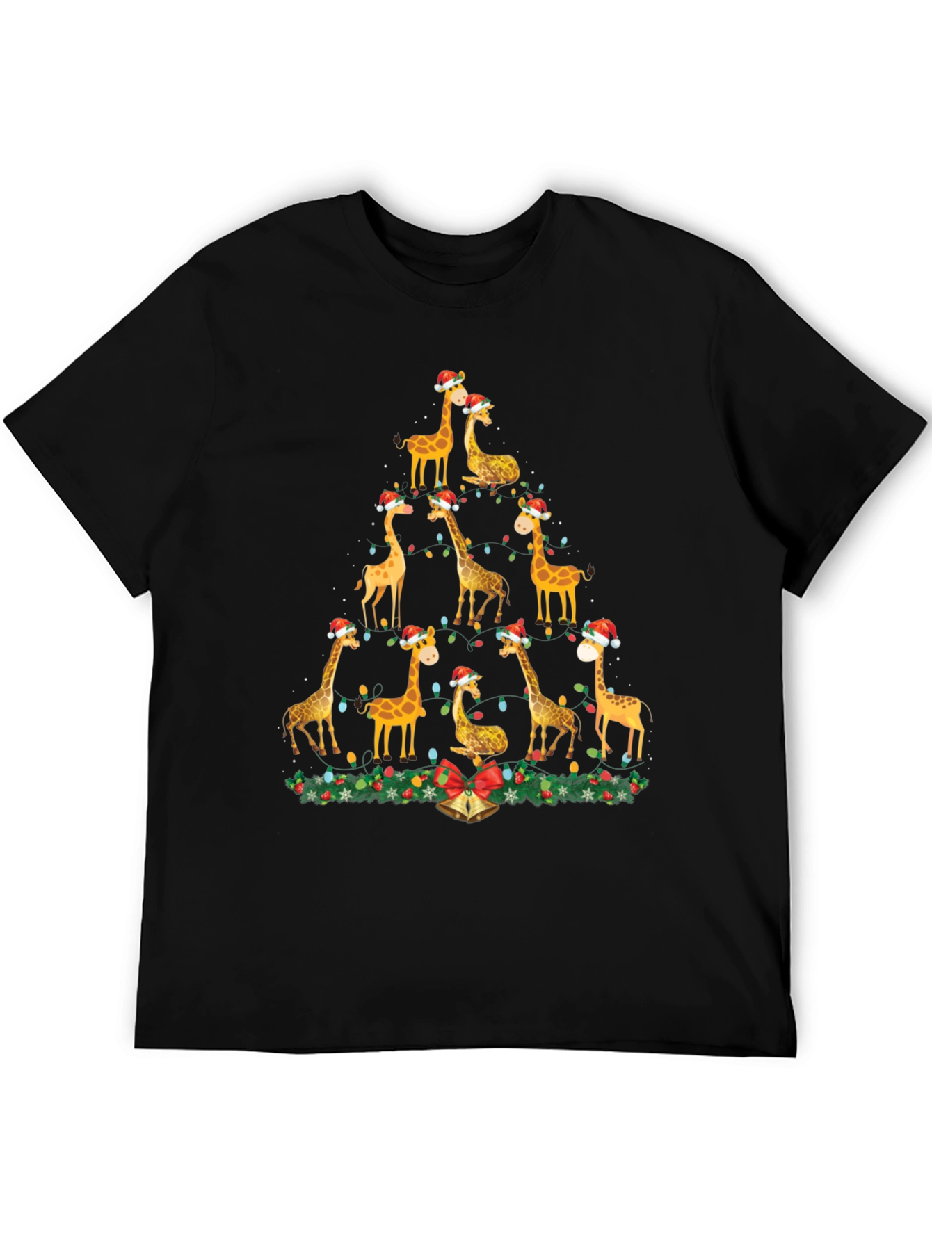 Giraffe Christmas Tree T-Shirt