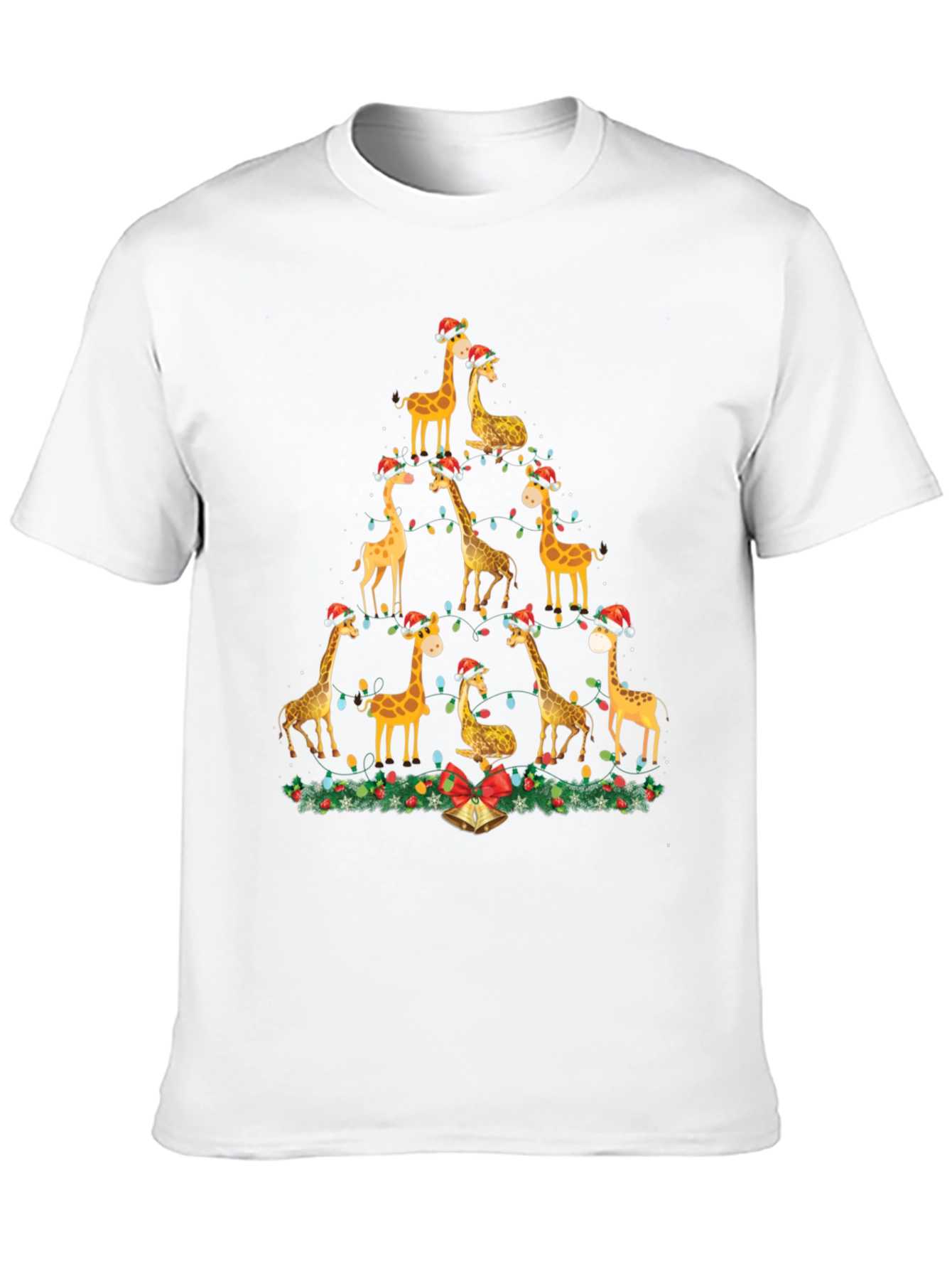 Giraffe Christmas Tree T-Shirt