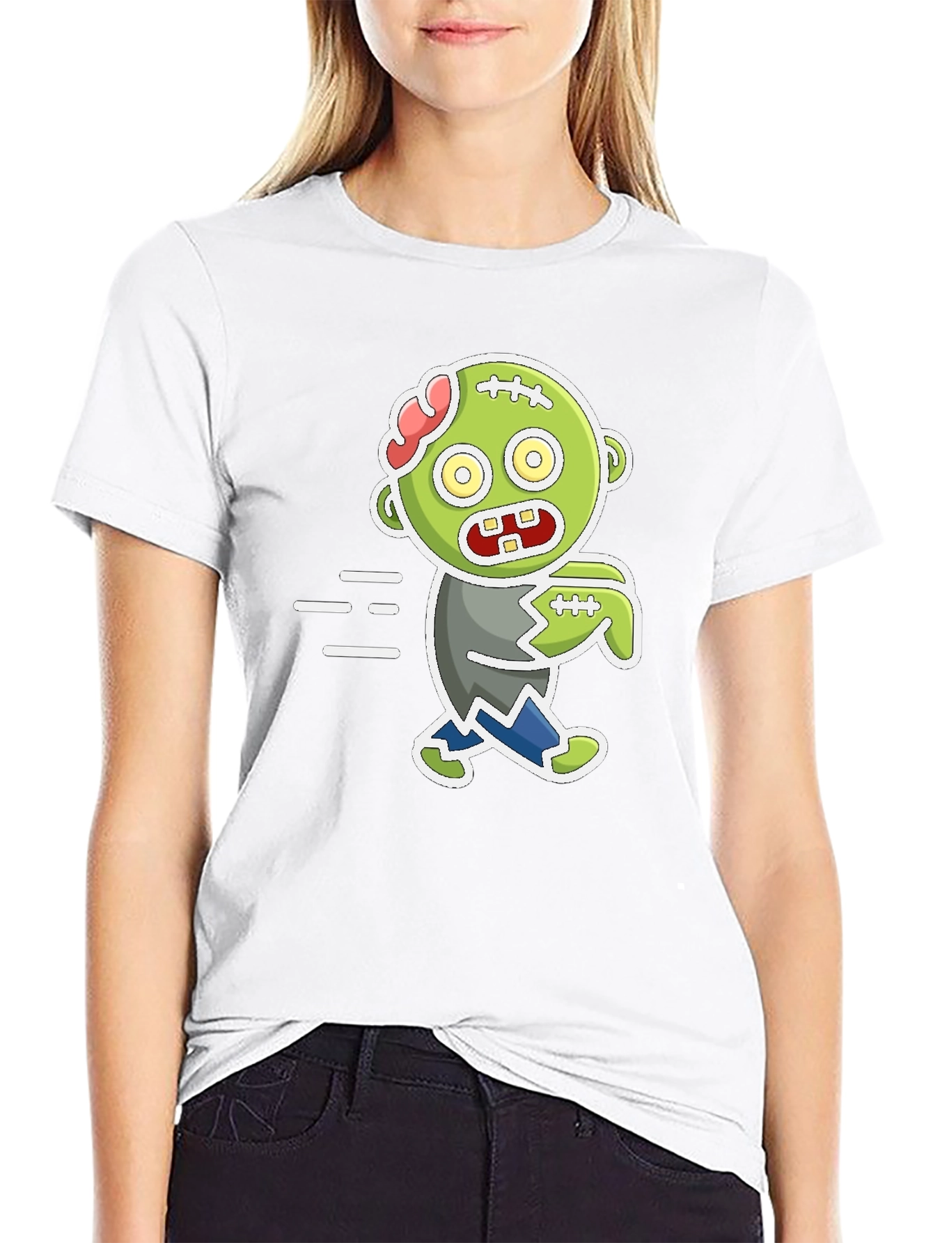 Cartoon Zombie Graphic T-Shirt - Halloween Fun