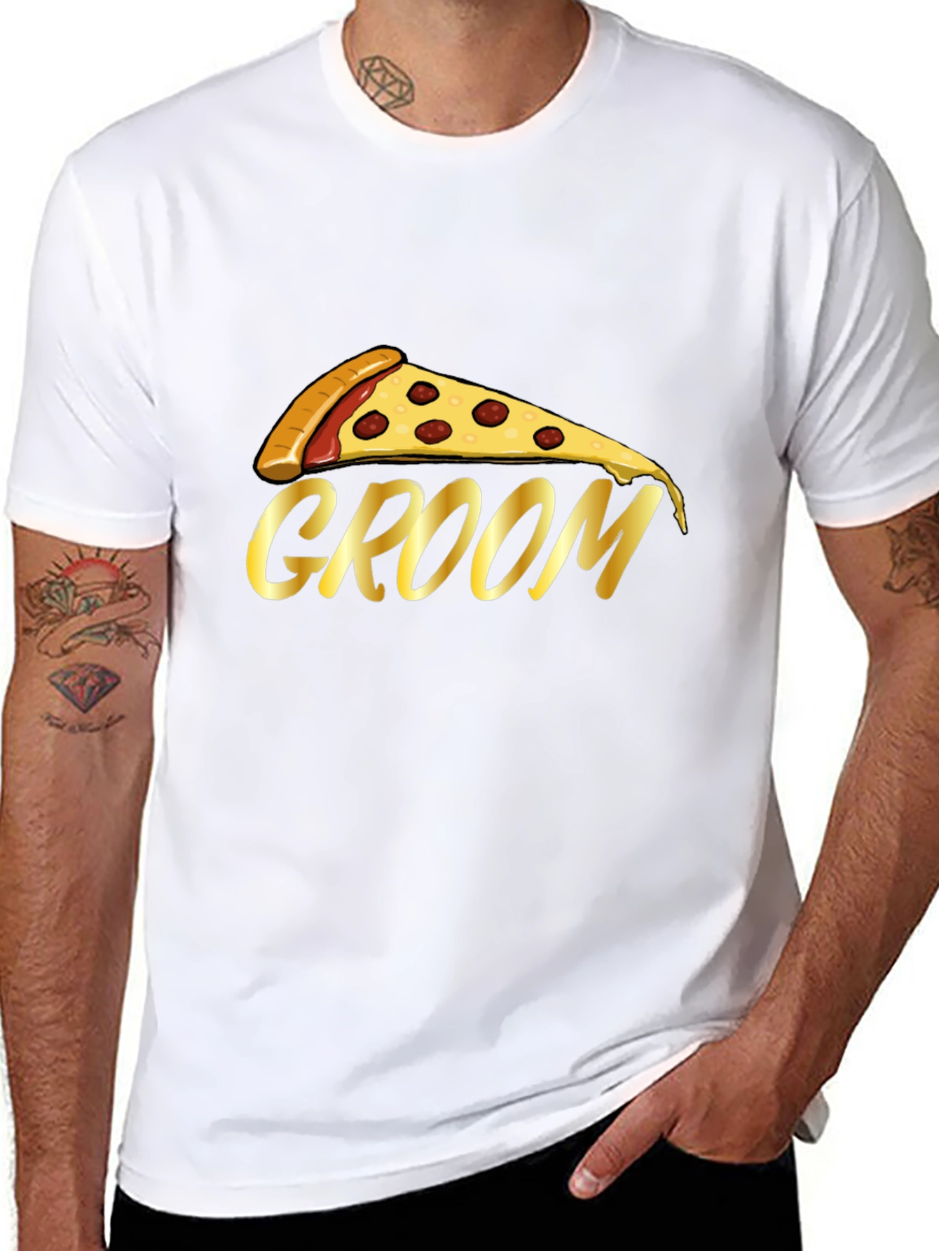 Pizza Groom T-Shirt - Bachelor Party Tee