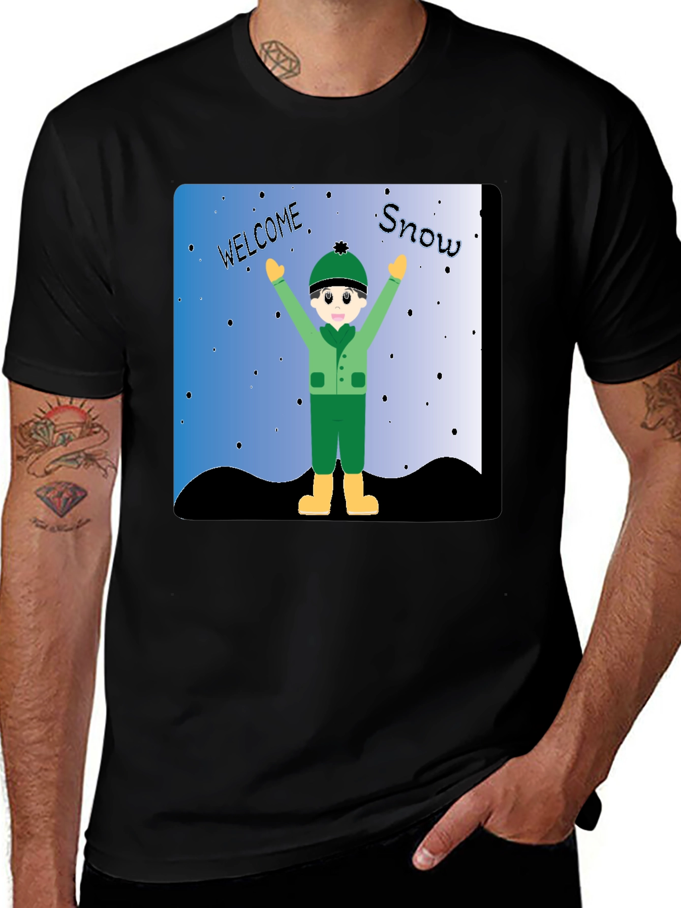 Welcome Snow T-Shirt - Winter Kids Graphic Tee