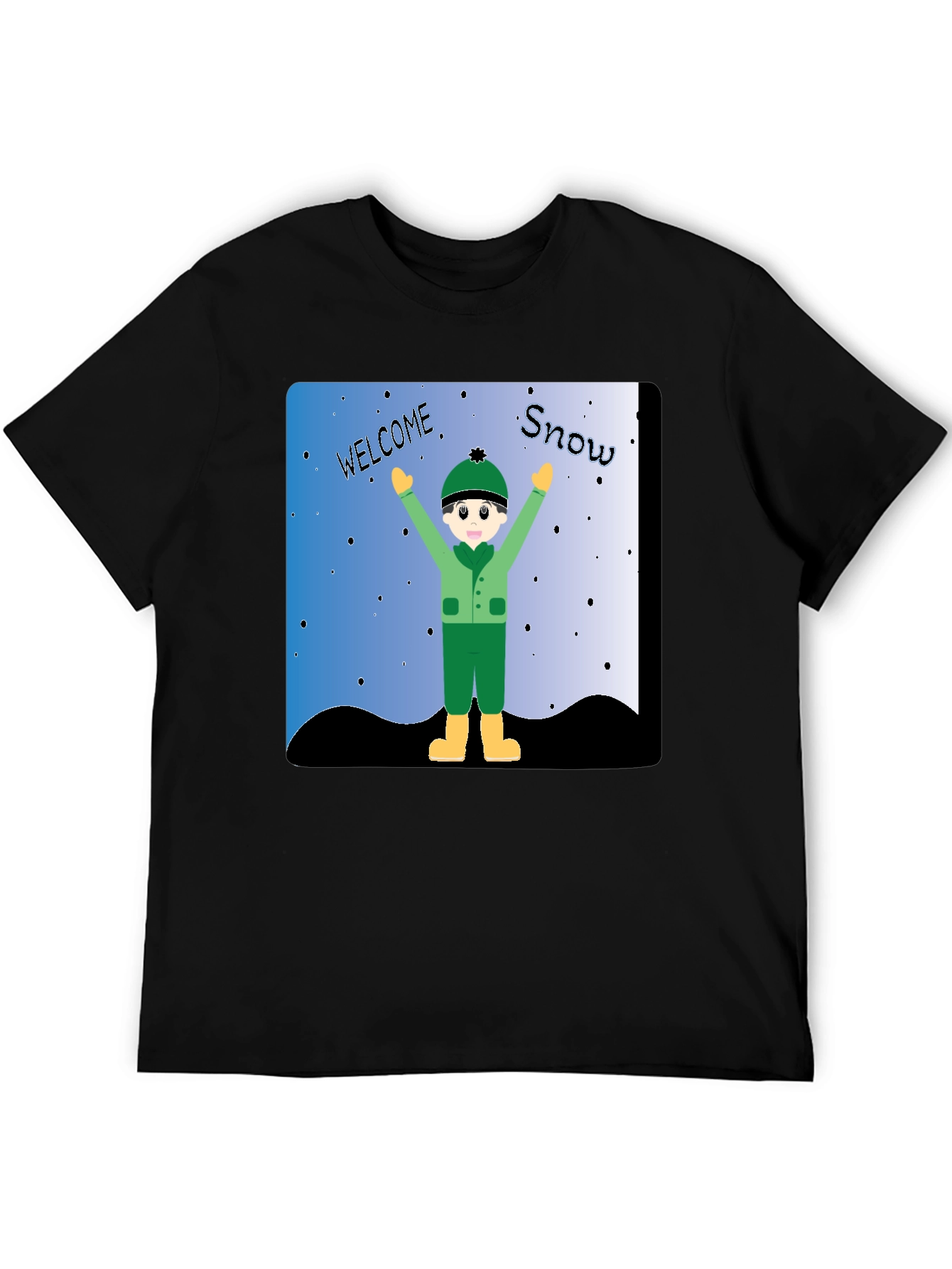 Welcome Snow T-Shirt - Winter Kids Graphic Tee