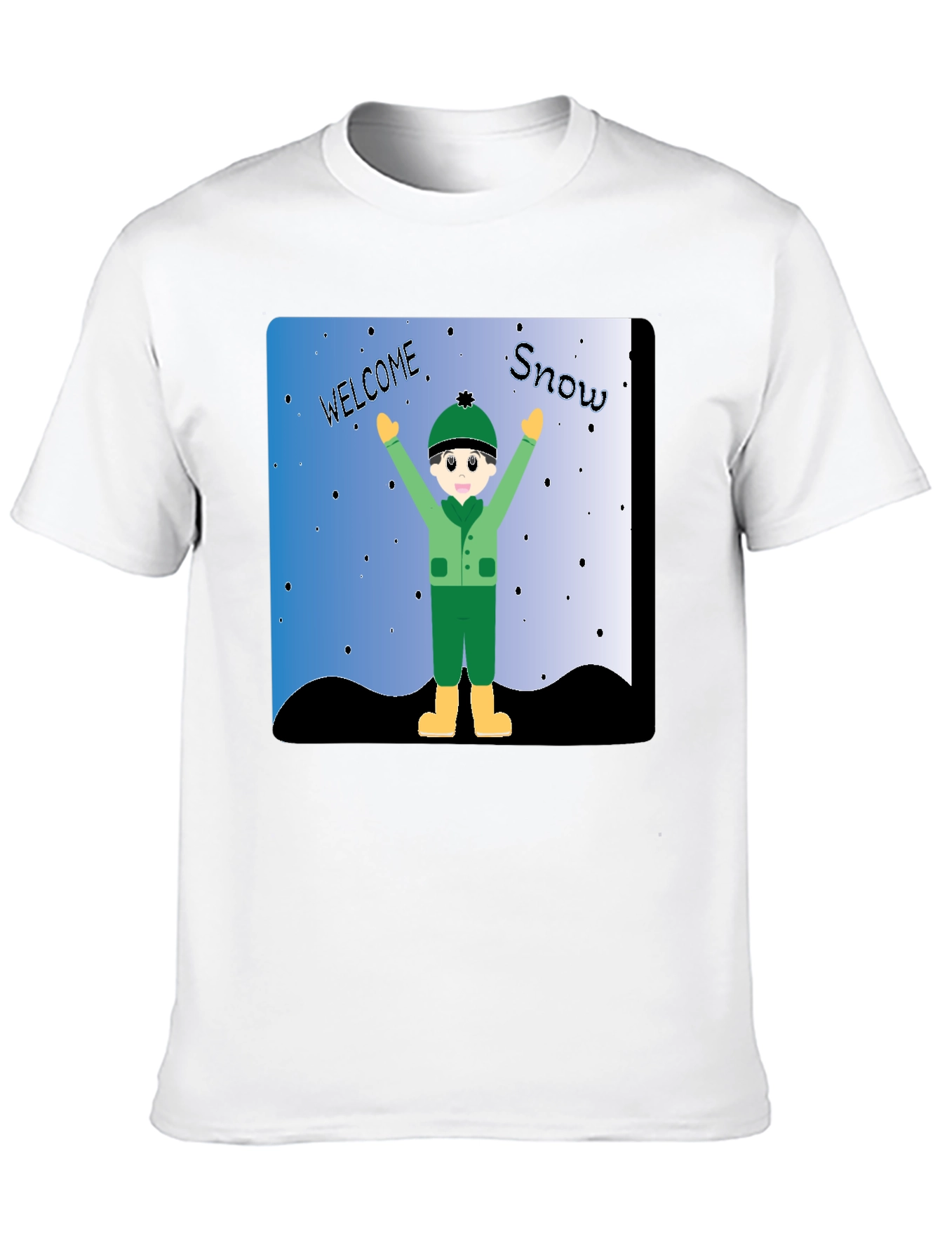 Welcome Snow T-Shirt - Winter Kids Graphic Tee