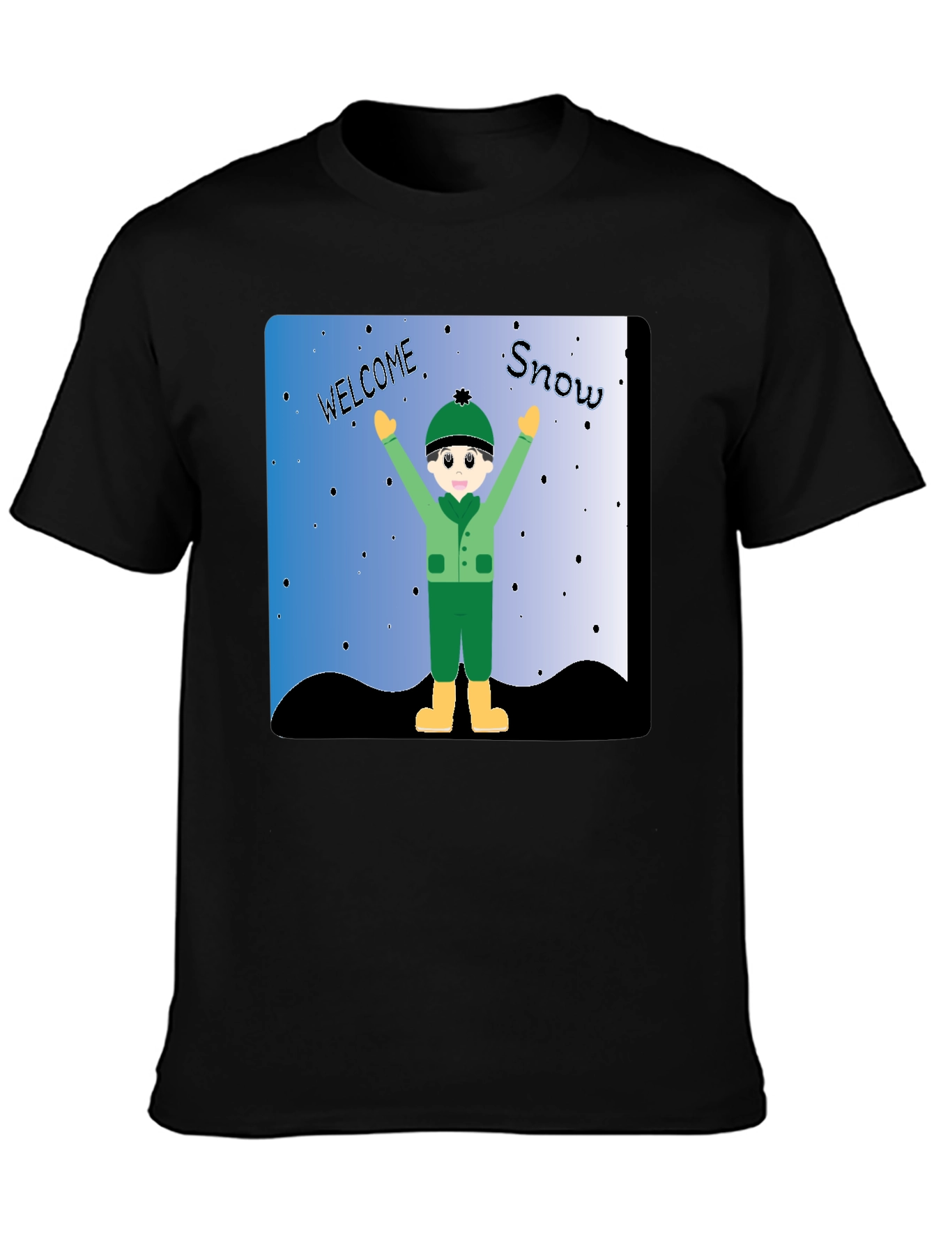 Welcome Snow T-Shirt - Winter Kids Graphic Tee