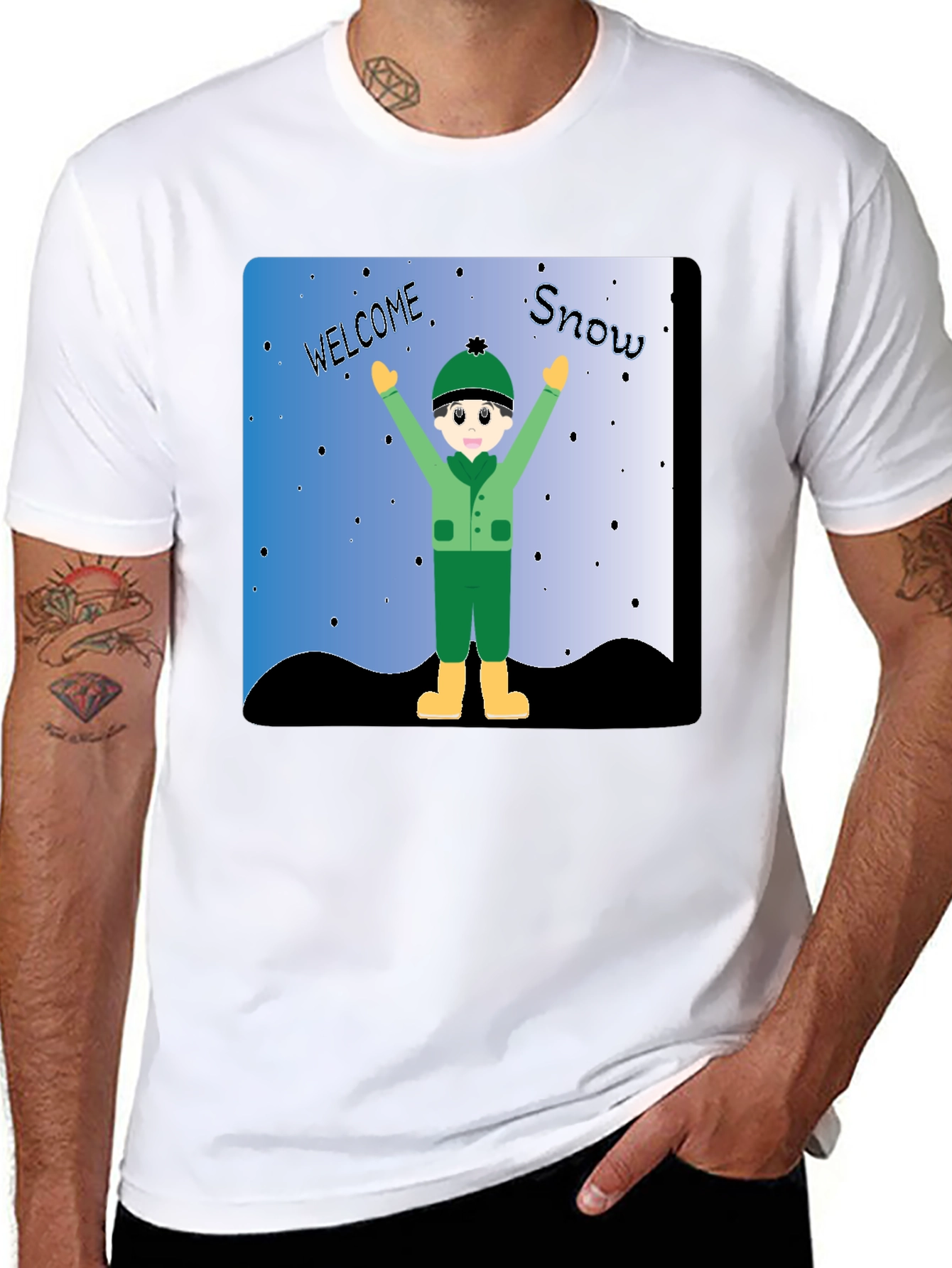 Welcome Snow T-Shirt - Winter Kids Graphic Tee