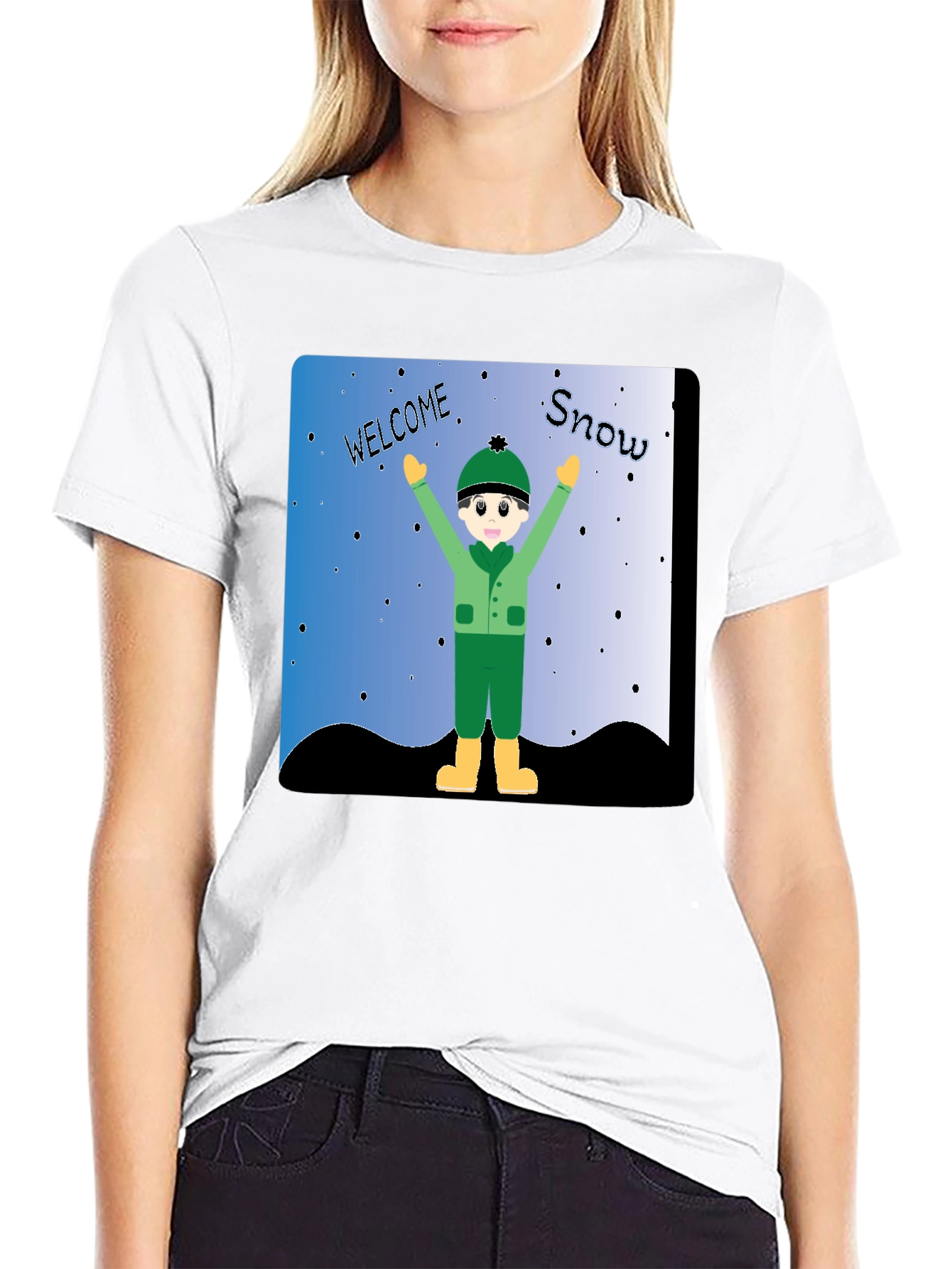 Welcome Snow T-Shirt - Winter Kids Graphic Tee
