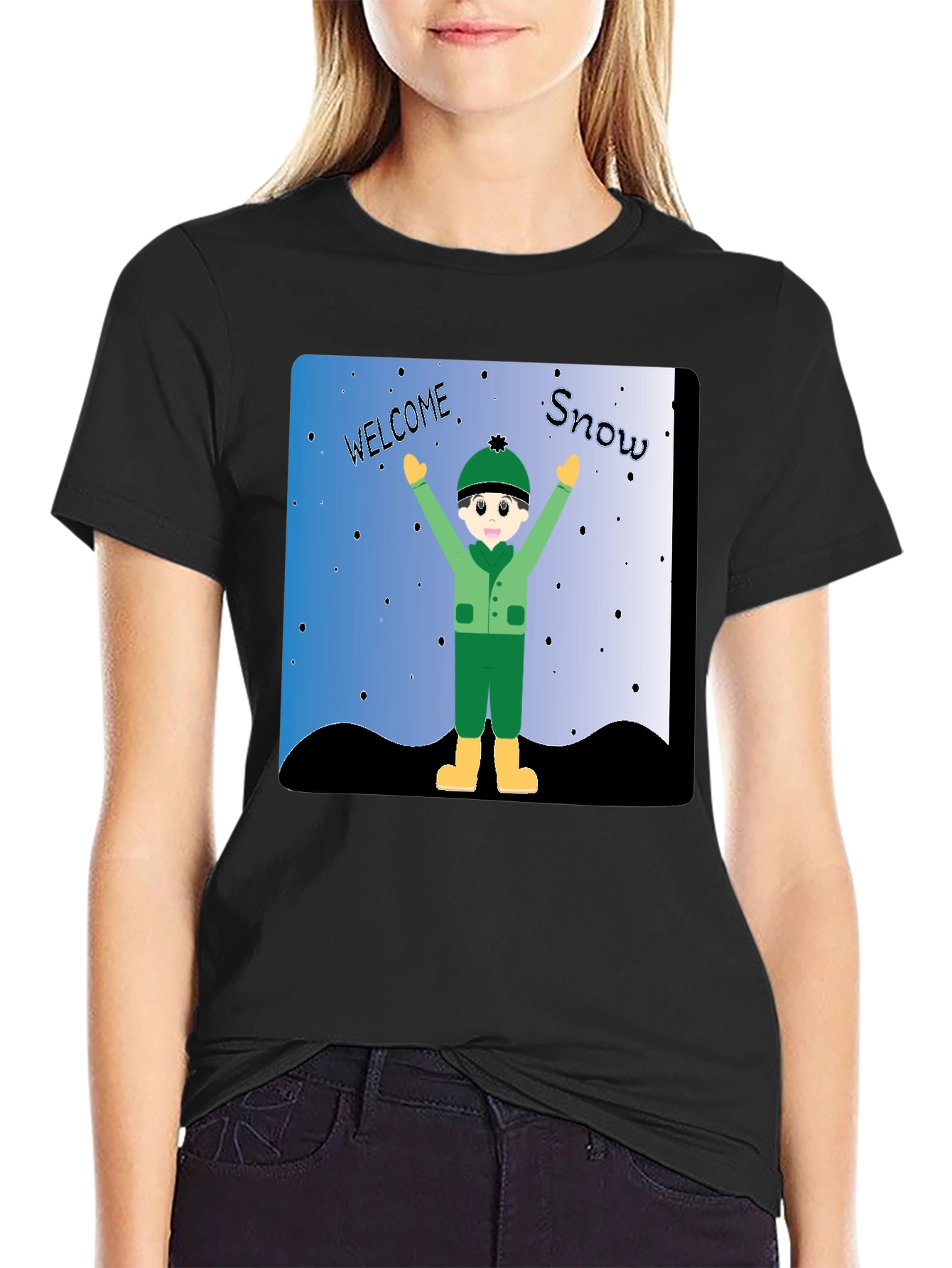Welcome Snow T-Shirt - Winter Kids Graphic Tee