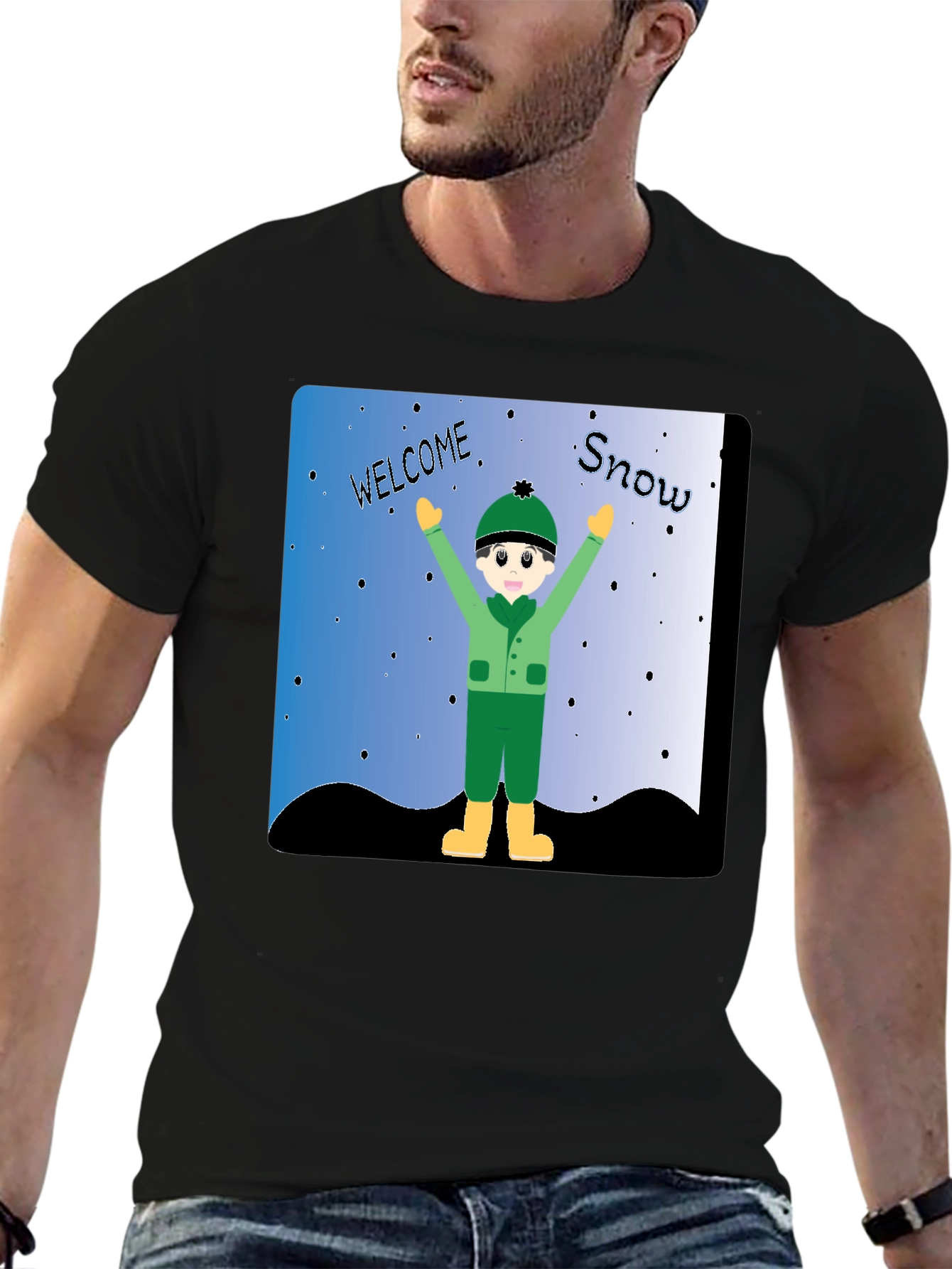 Welcome Snow T-Shirt - Winter Kids Graphic Tee