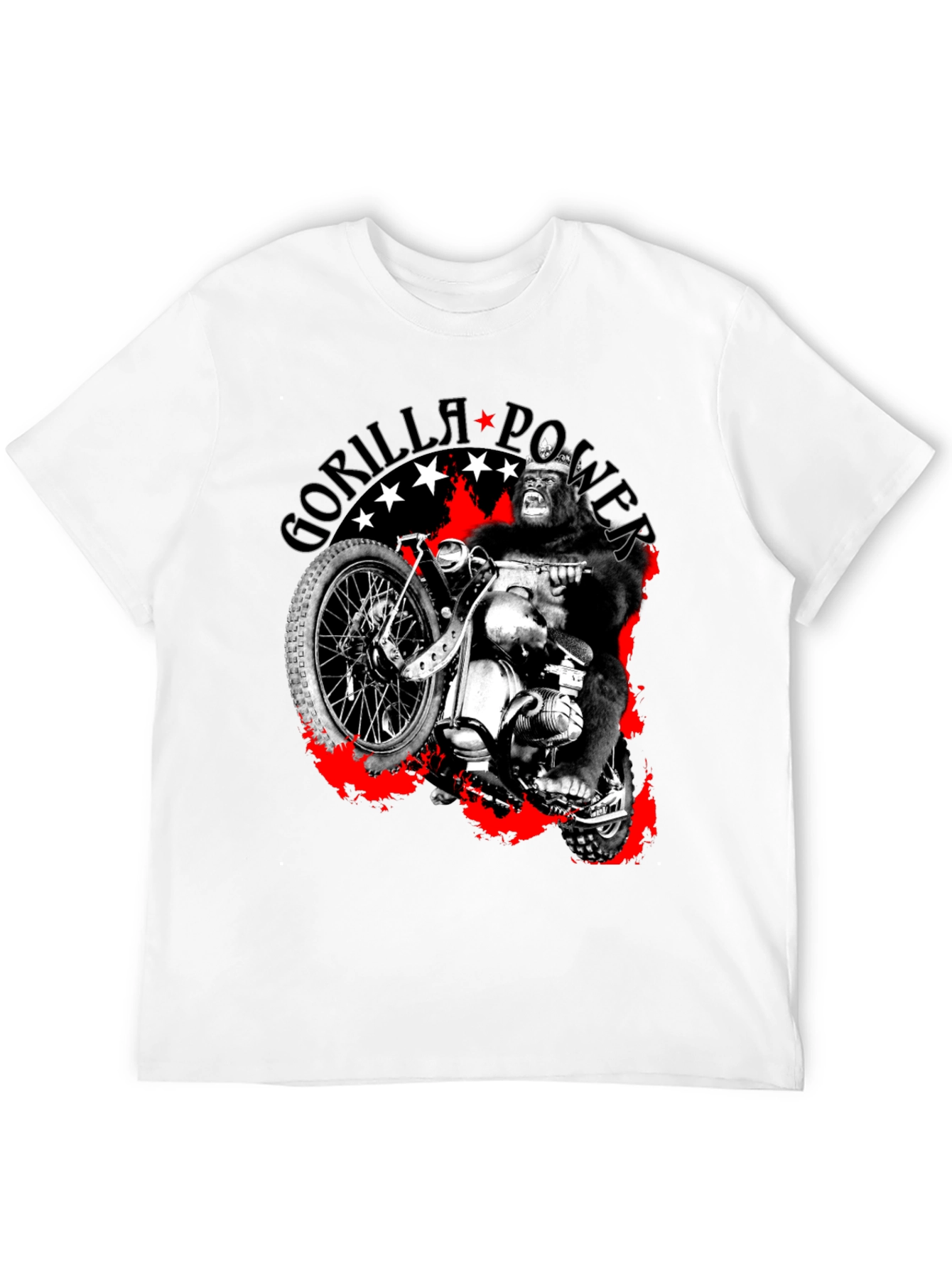 Gorilla Power Motorcycle Graphic T-Shirt