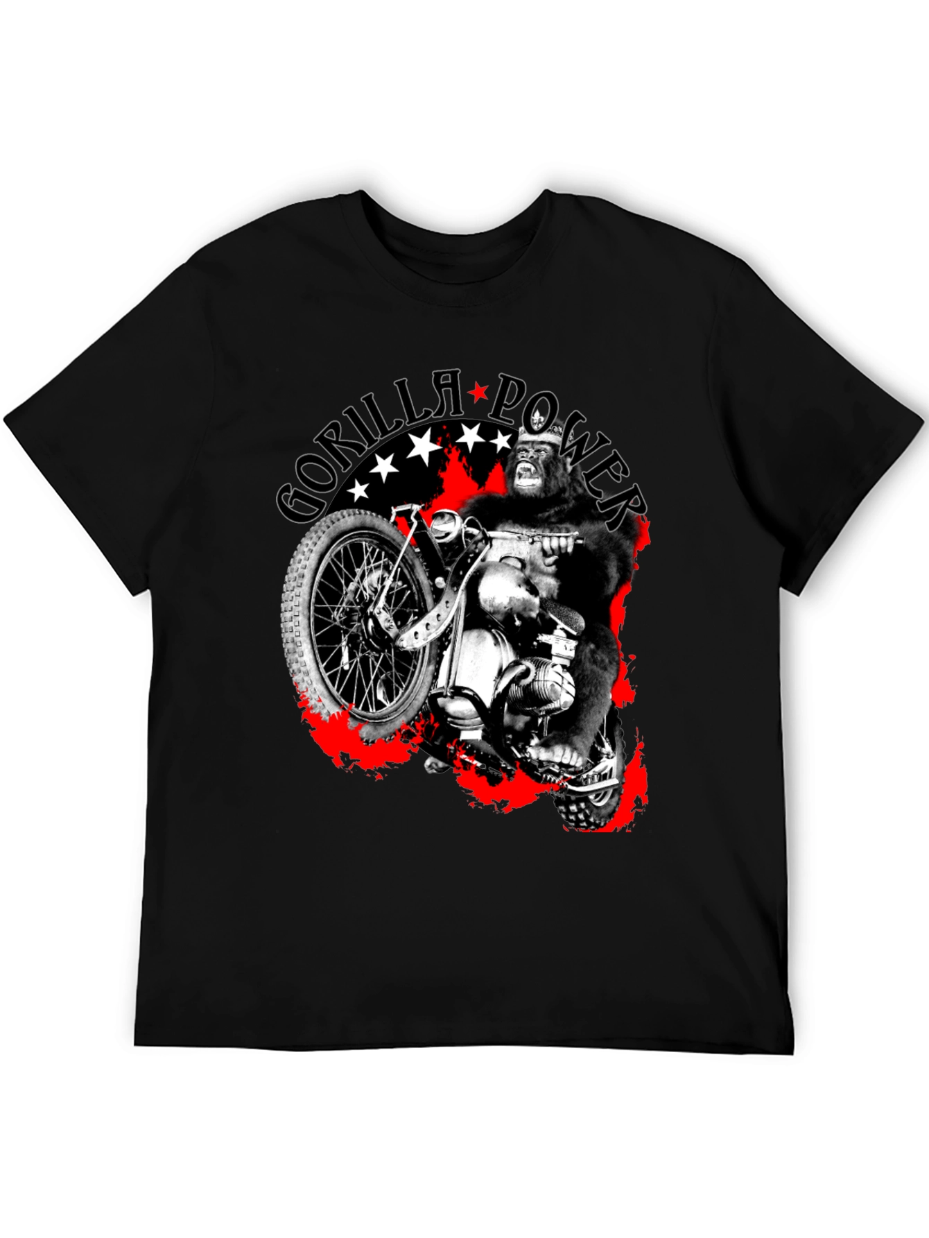 Gorilla Power Motorcycle Graphic T-Shirt