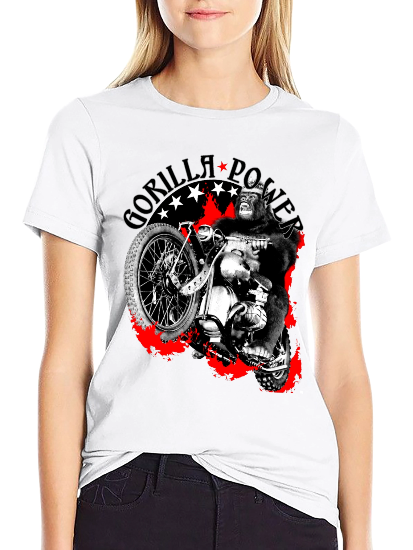 Gorilla Power Motorcycle Graphic T-Shirt