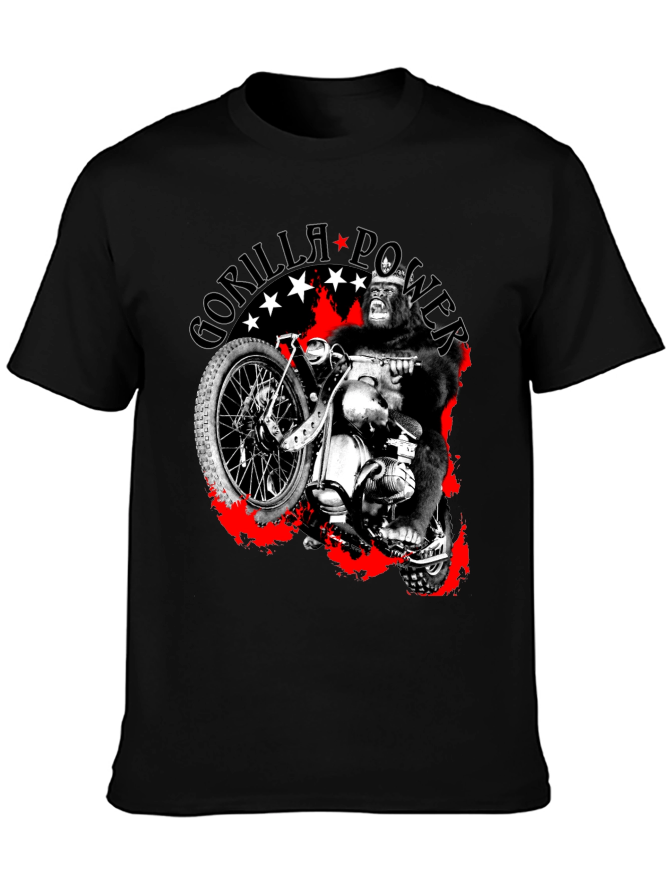 Gorilla Power Motorcycle Graphic T-Shirt