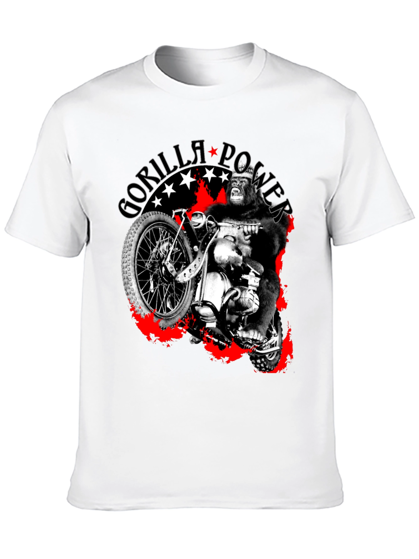 Gorilla Power Motorcycle Graphic T-Shirt