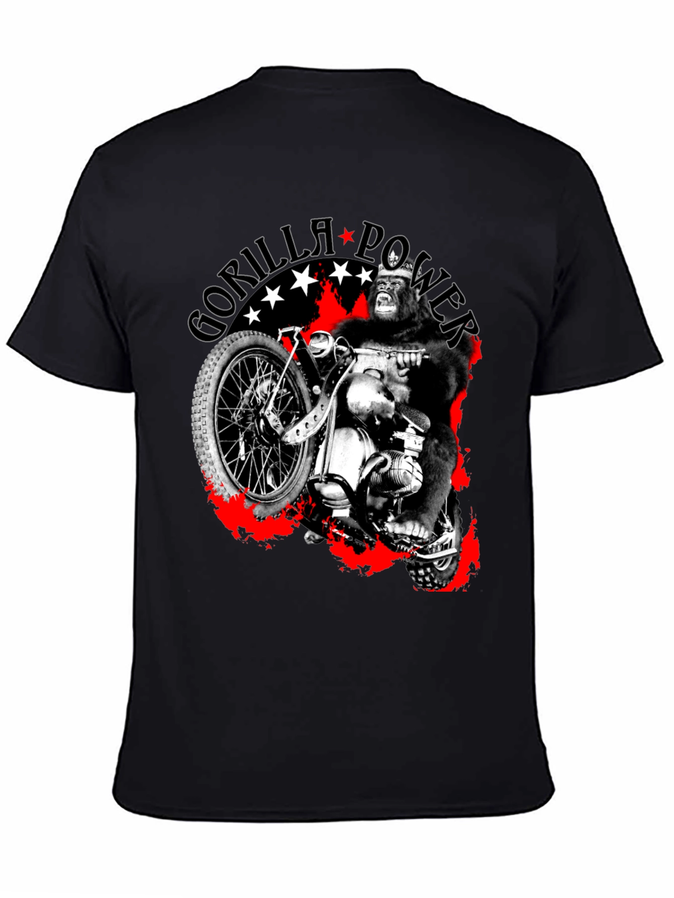 Gorilla Power Motorcycle Graphic T-Shirt