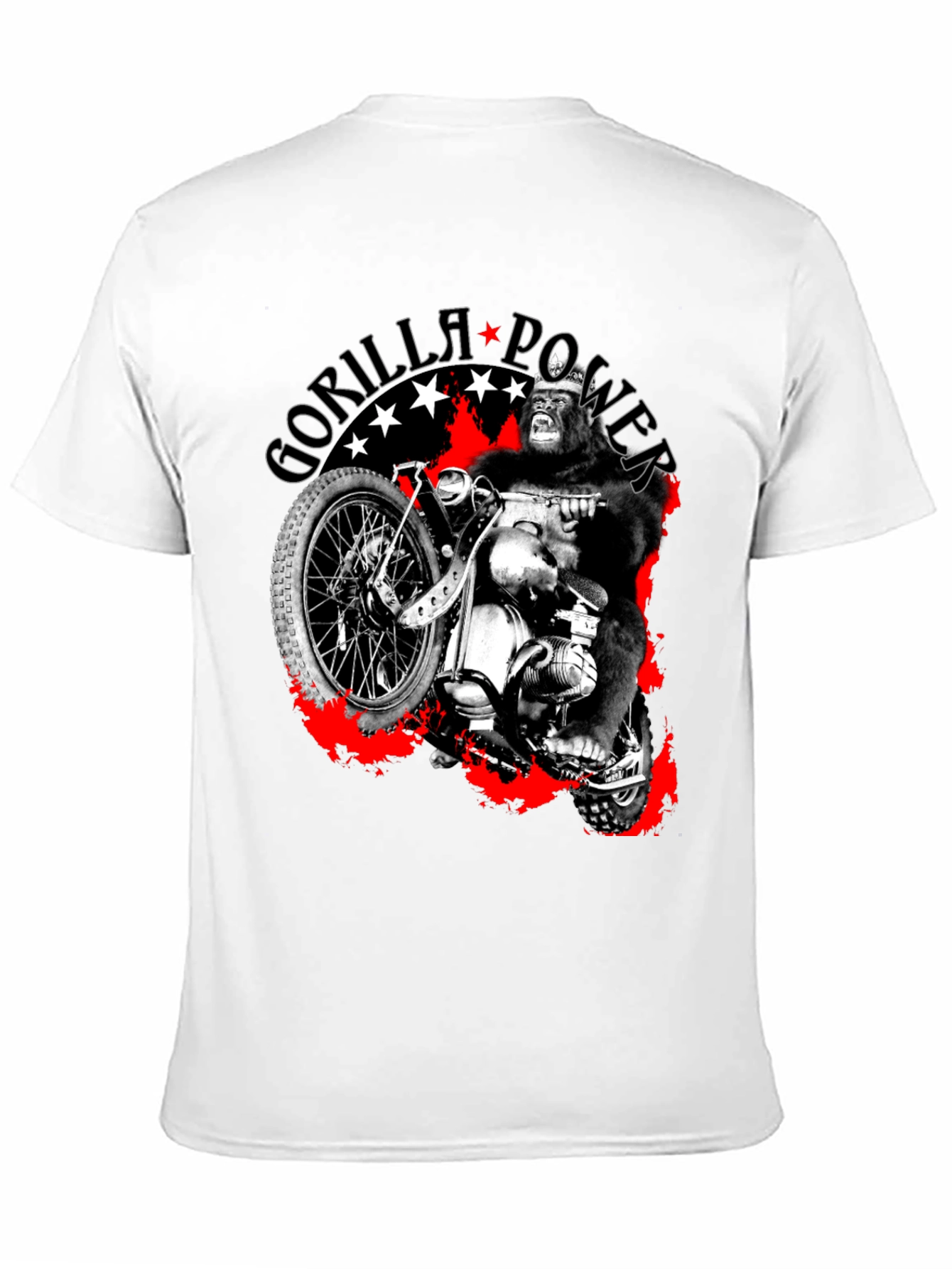 Gorilla Power Motorcycle Graphic T-Shirt