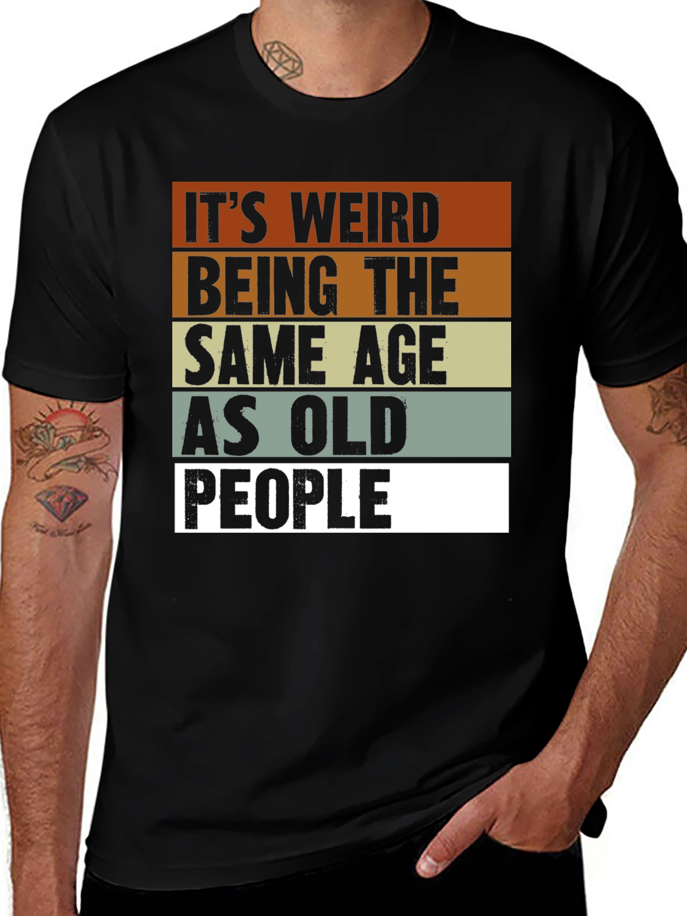 Funny Same Age as Old People Graphic Tee