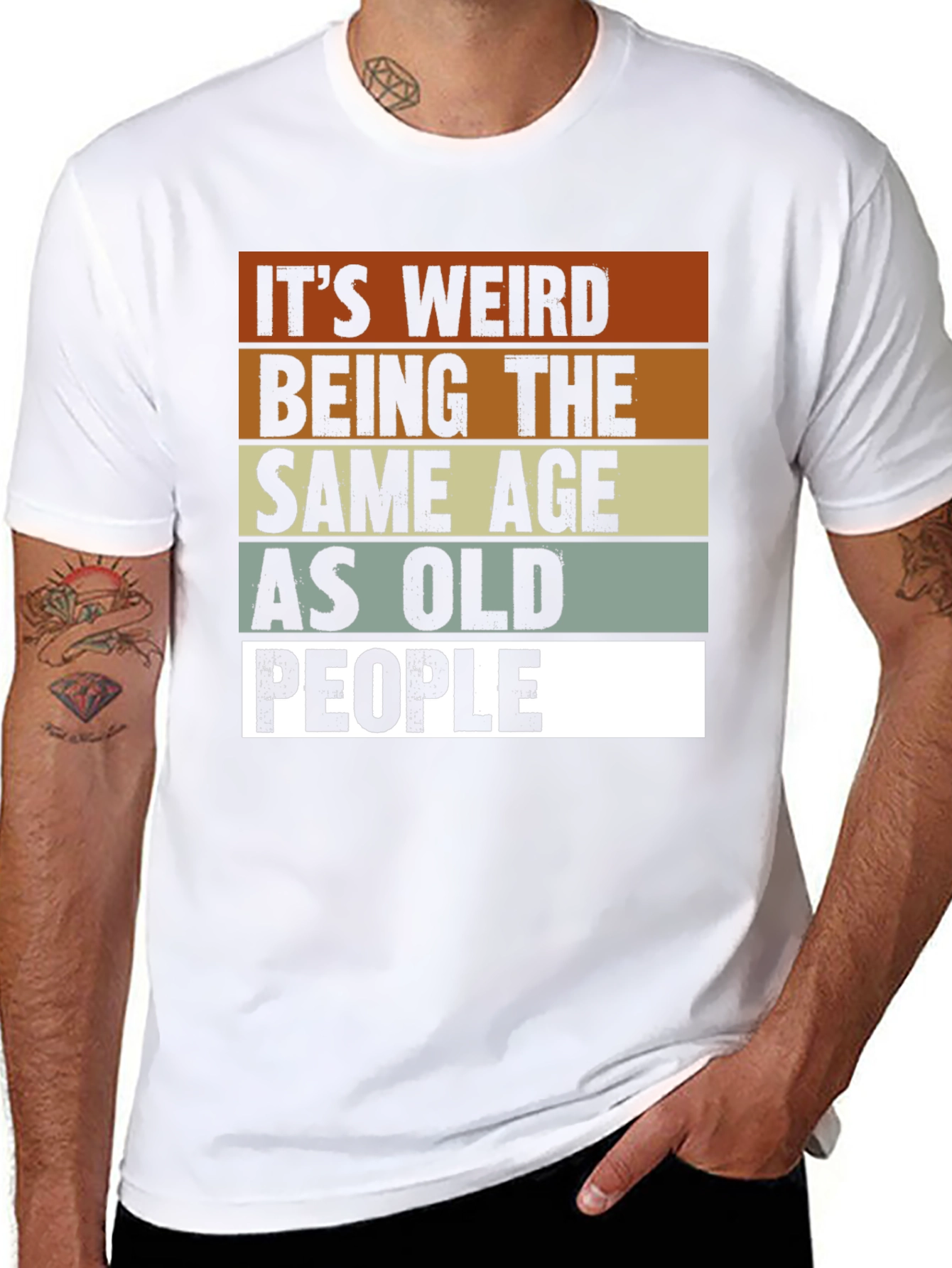 Funny Same Age as Old People Graphic Tee