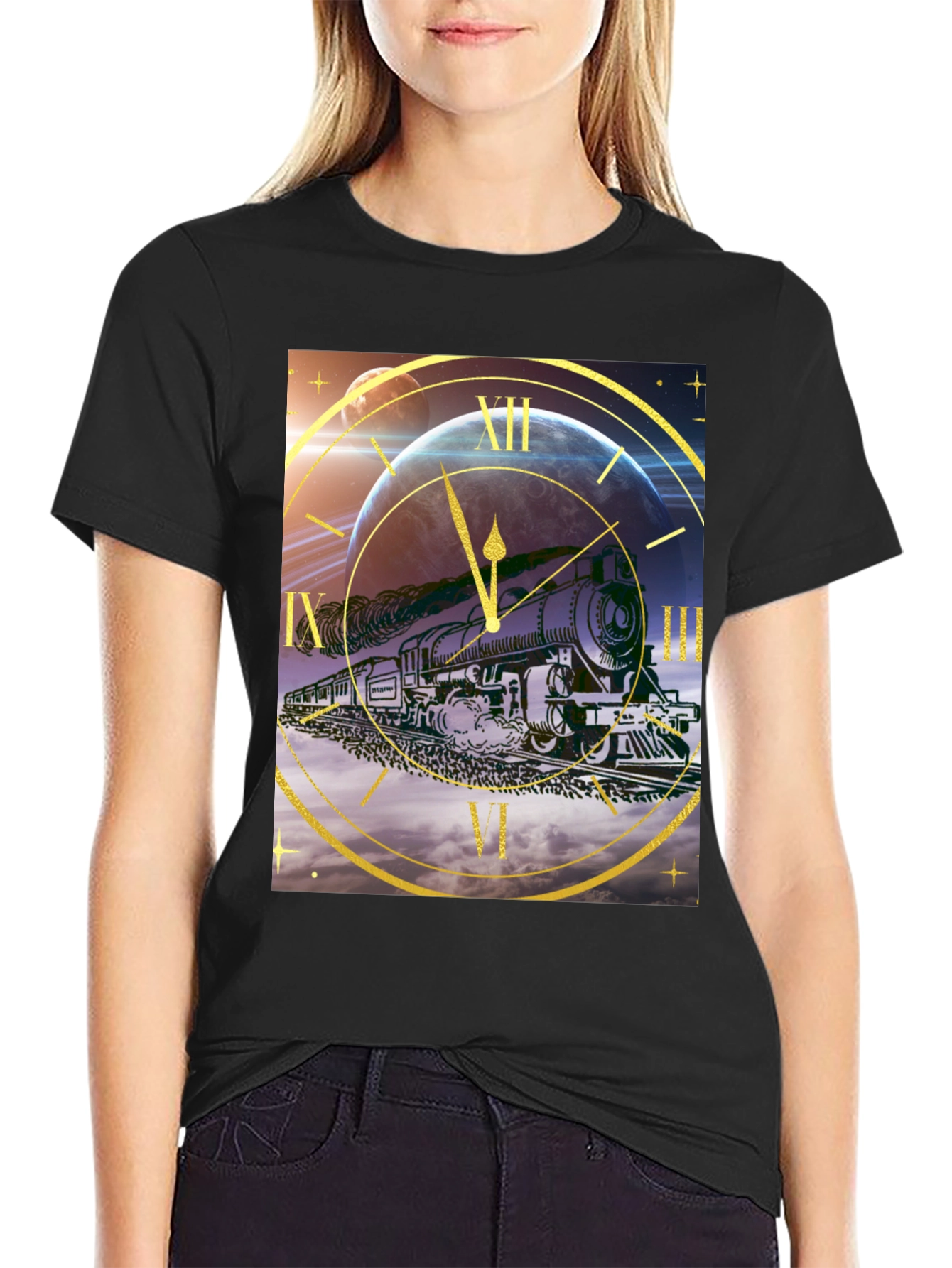 Time Travel Train Graphic Tee