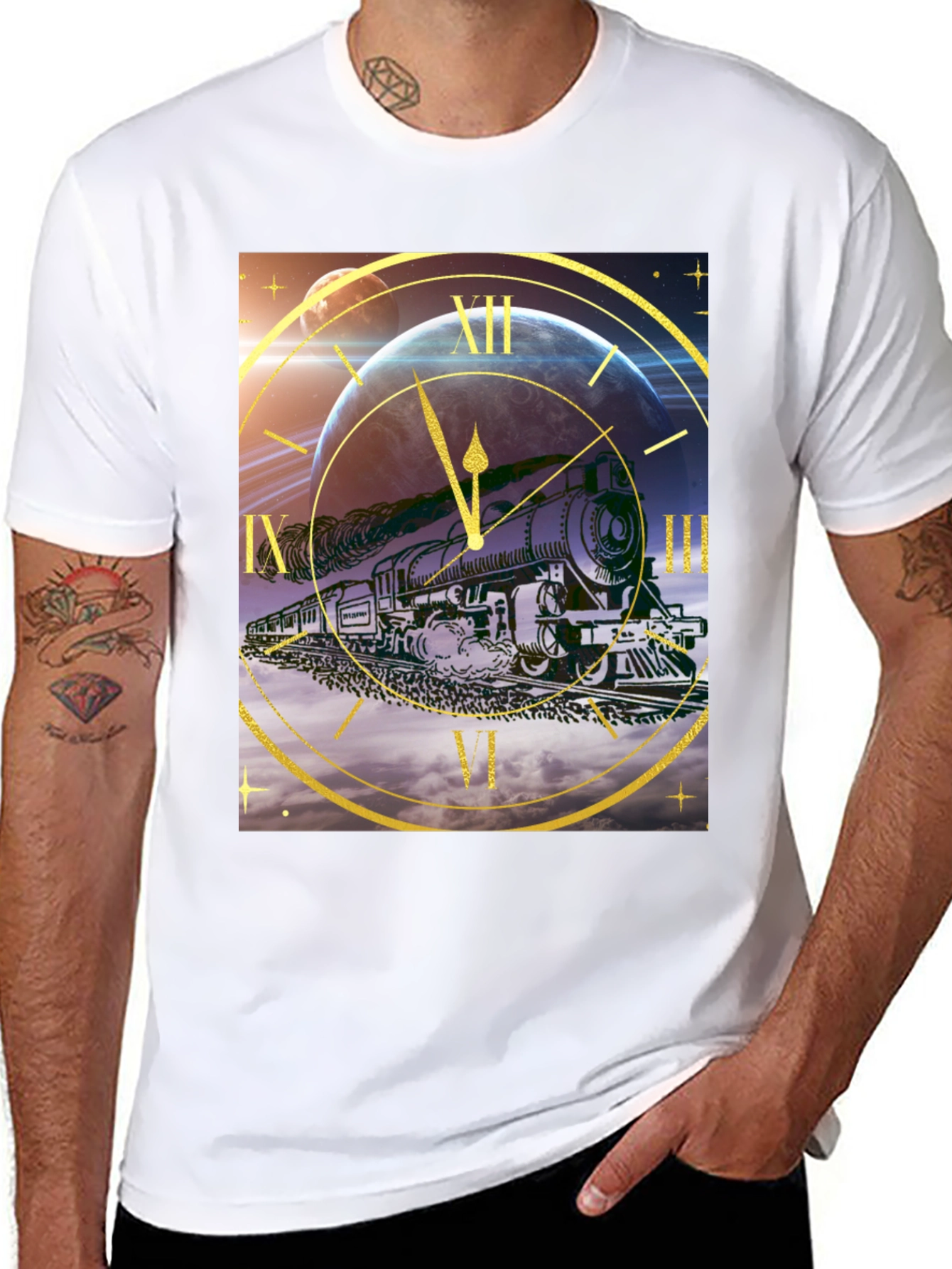 Time Travel Train Graphic Tee