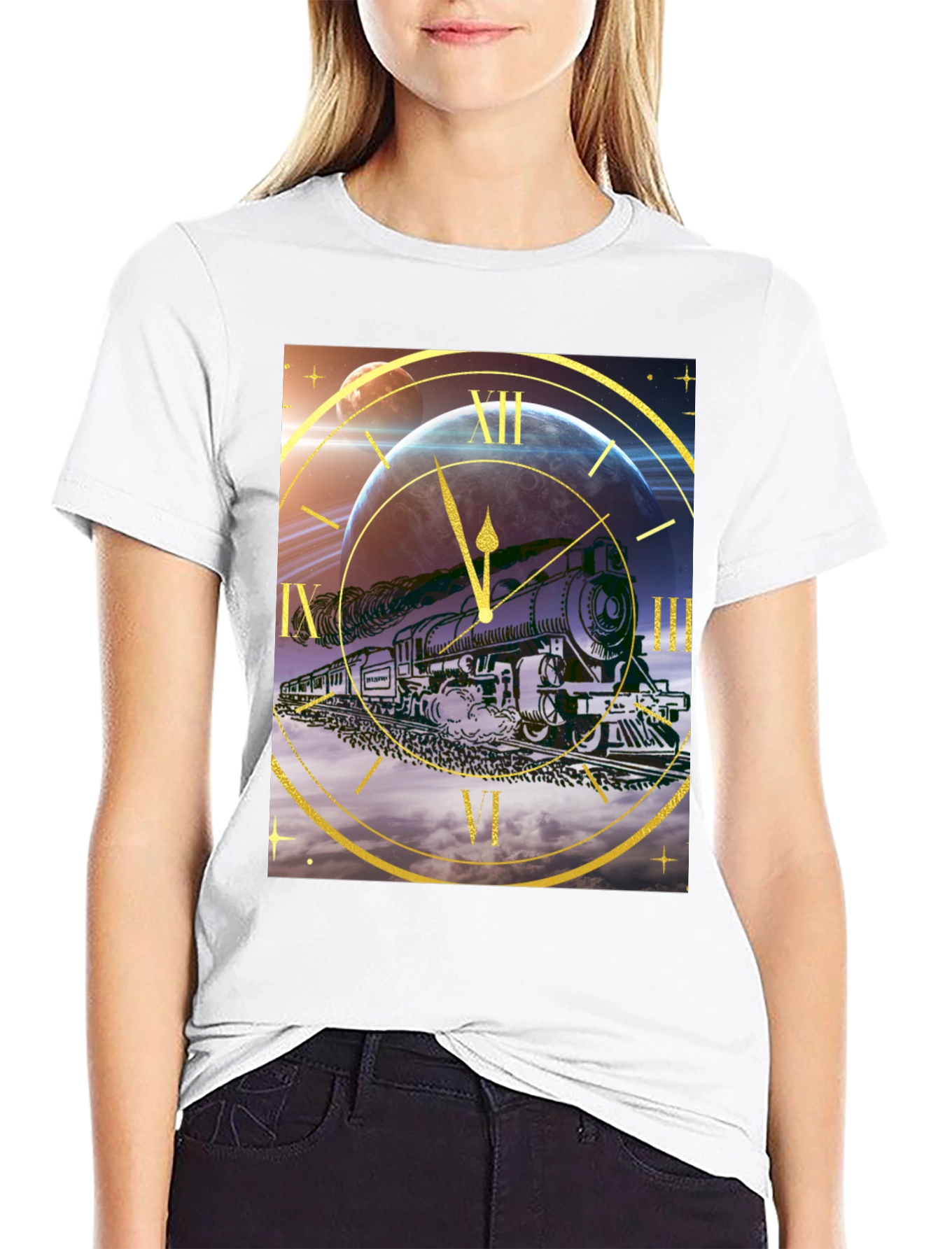 Time Travel Train Graphic Tee